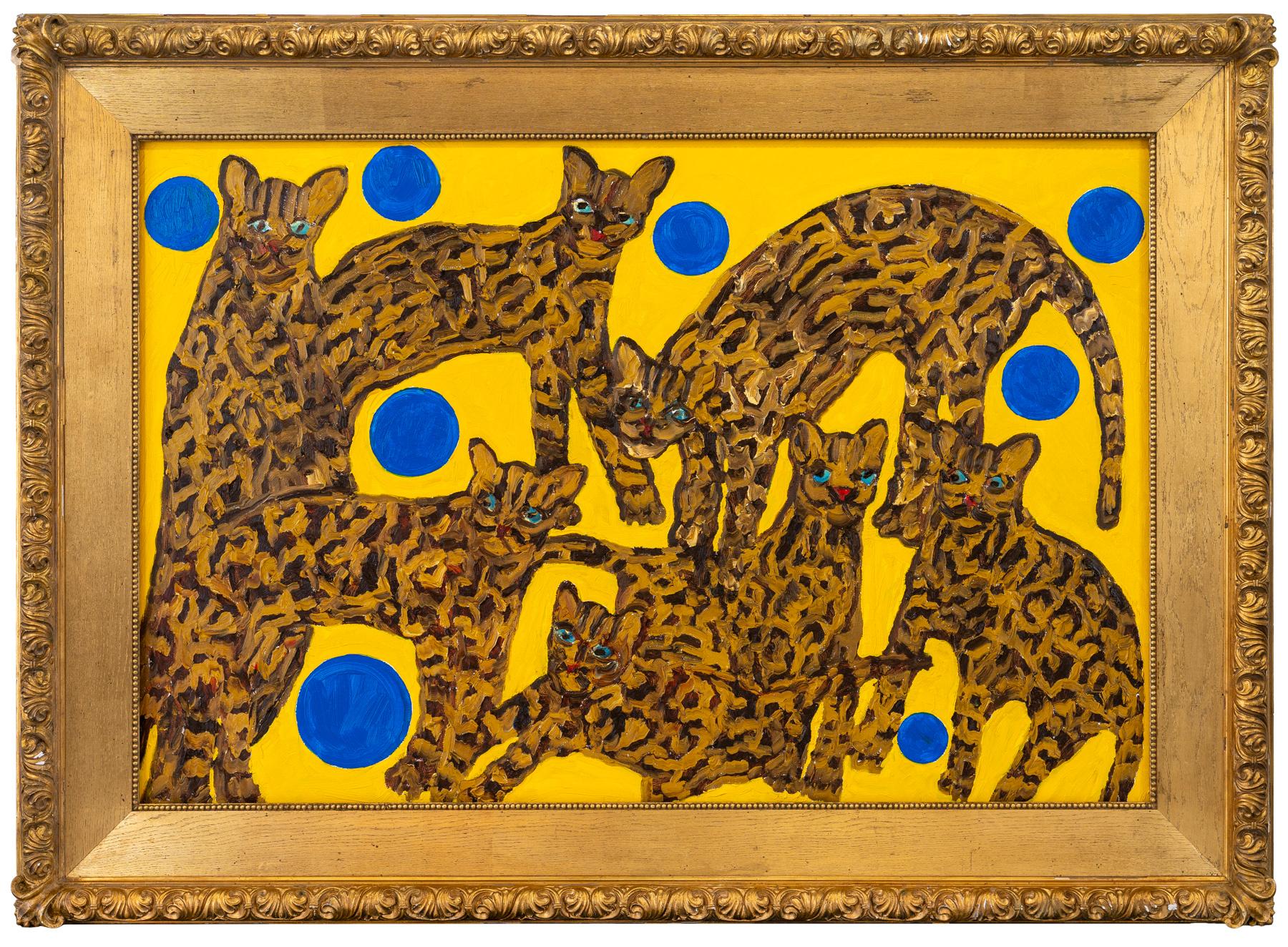 Ocelots Managua - Painting di Hunt Slonem