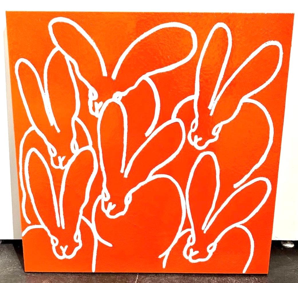Orange Diamond 2 - Contemporary Painting by Hunt Slonem