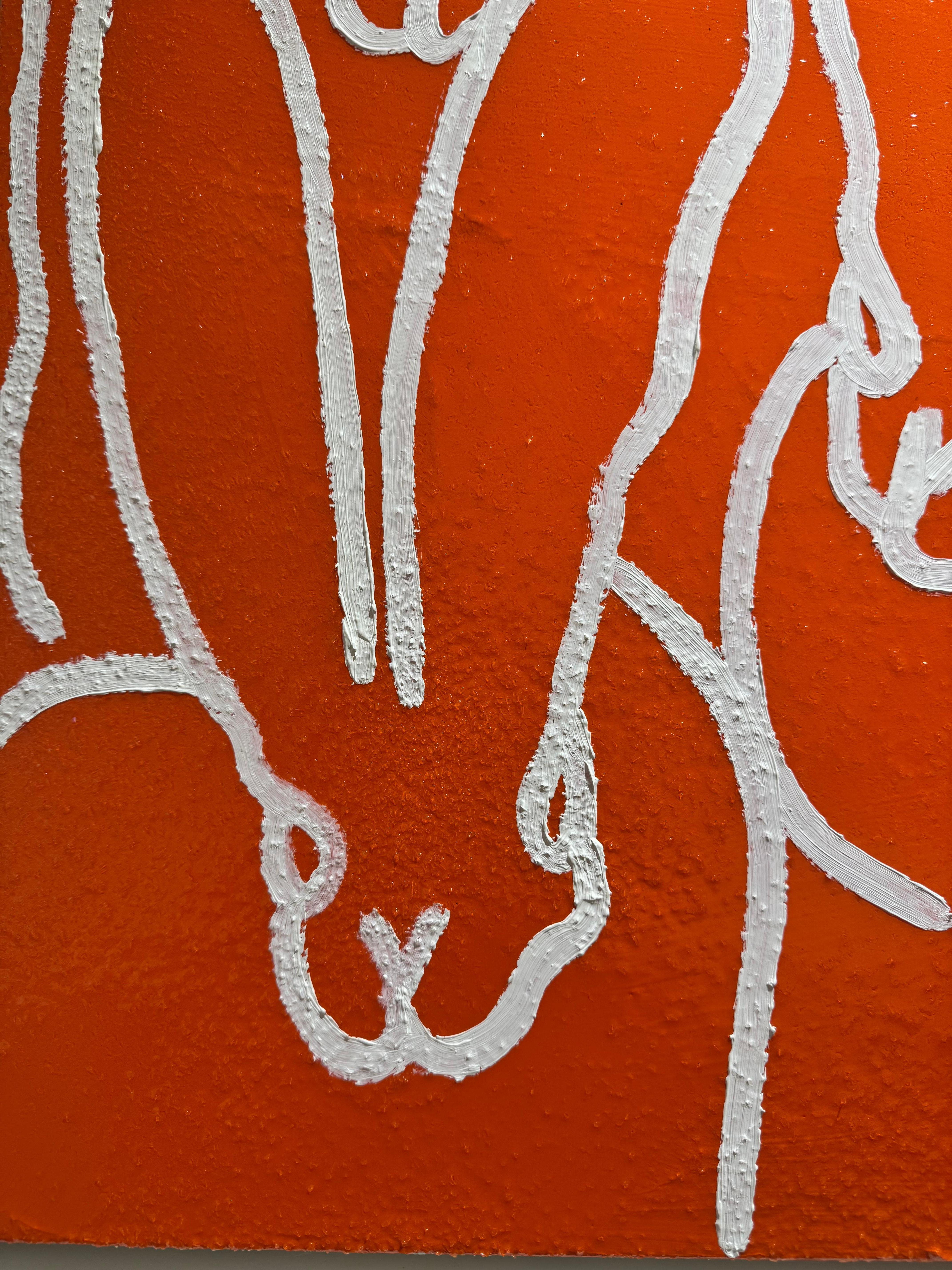 Orange Diamond II - Post-Modern Painting by Hunt Slonem