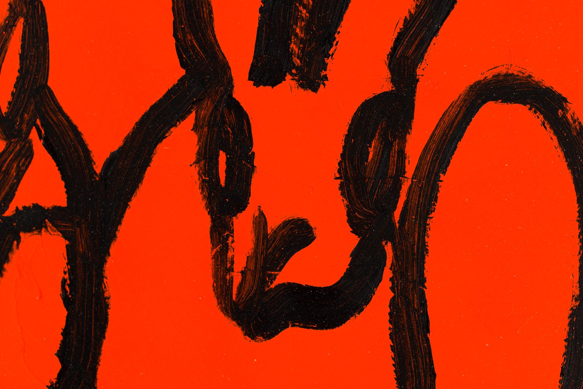 Orange - Neo-Expressionist Painting by Hunt Slonem