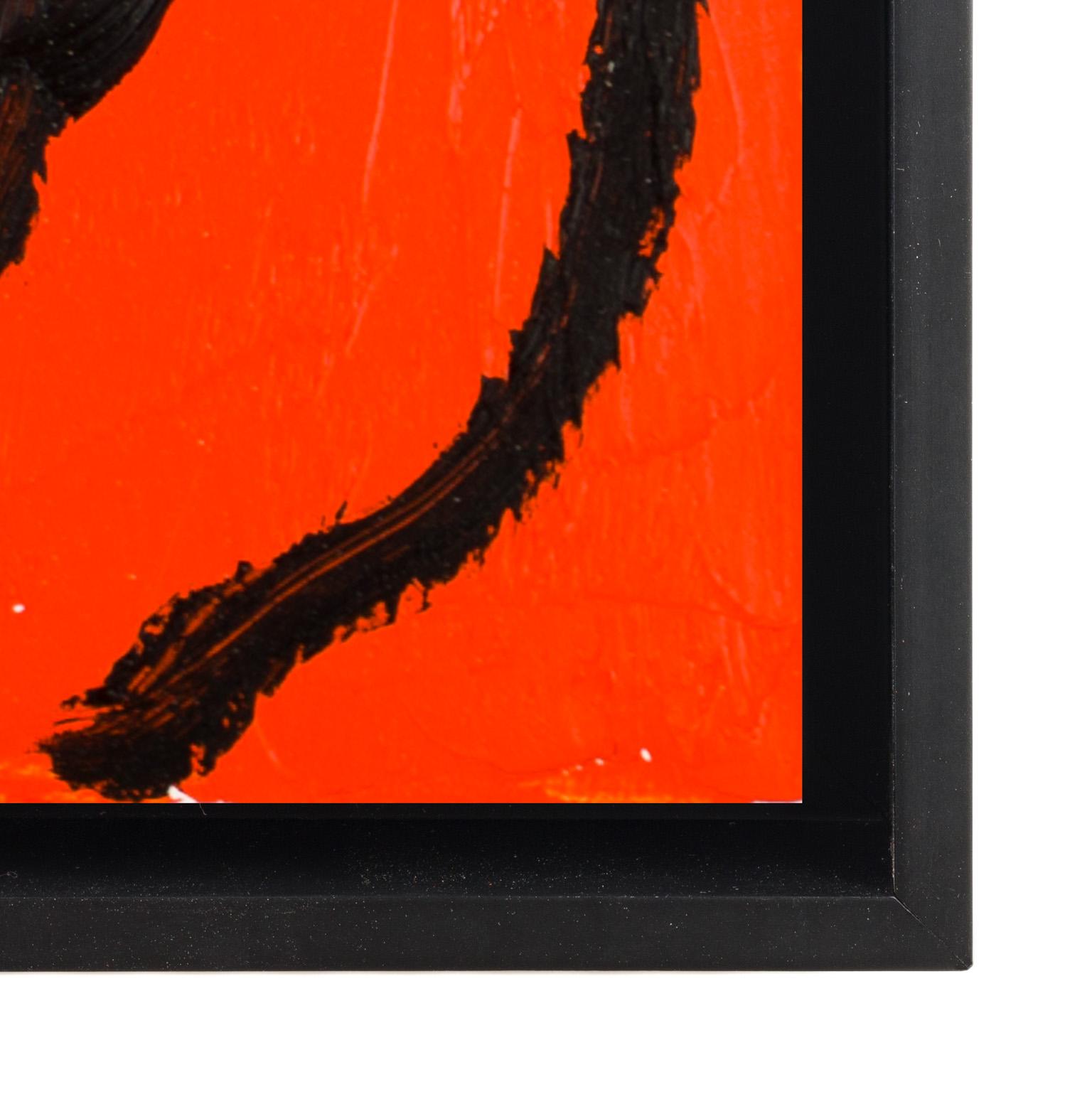 Orange - Red Animal Painting by Hunt Slonem