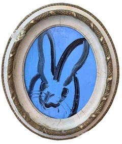 Oval Blue Bunny