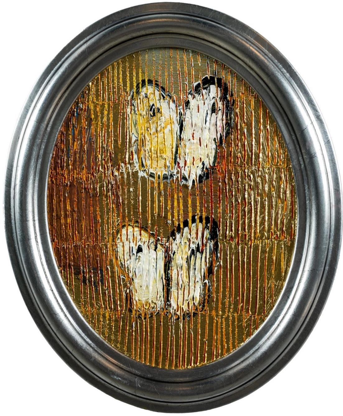 Oval Butterflies - Painting by Hunt Slonem