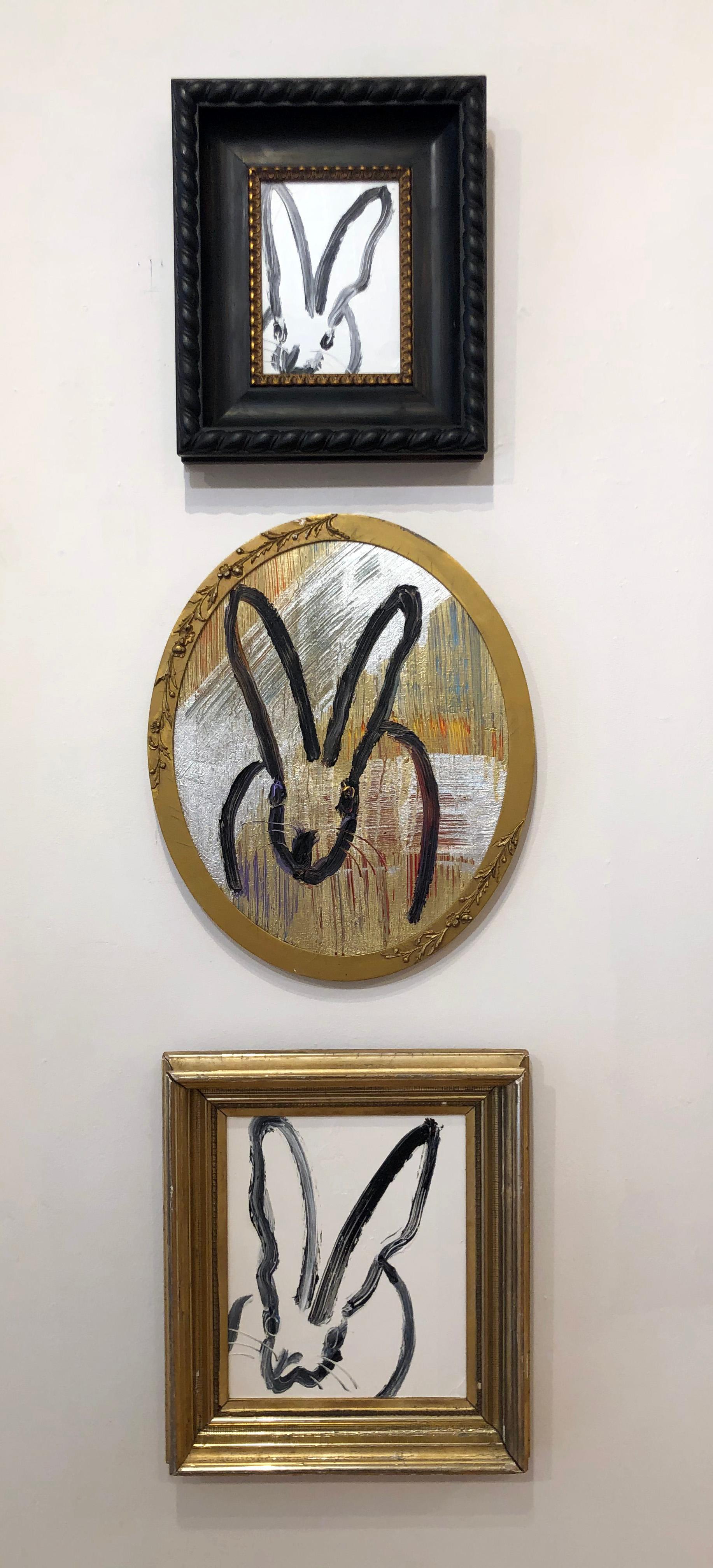 Artist:  Slonem, Hunt
Title:  Oval Rainbow Bunny
Series:  Bunnies
Date:  2019
Medium:  Oil on panel
Unframed Dimensions:  17