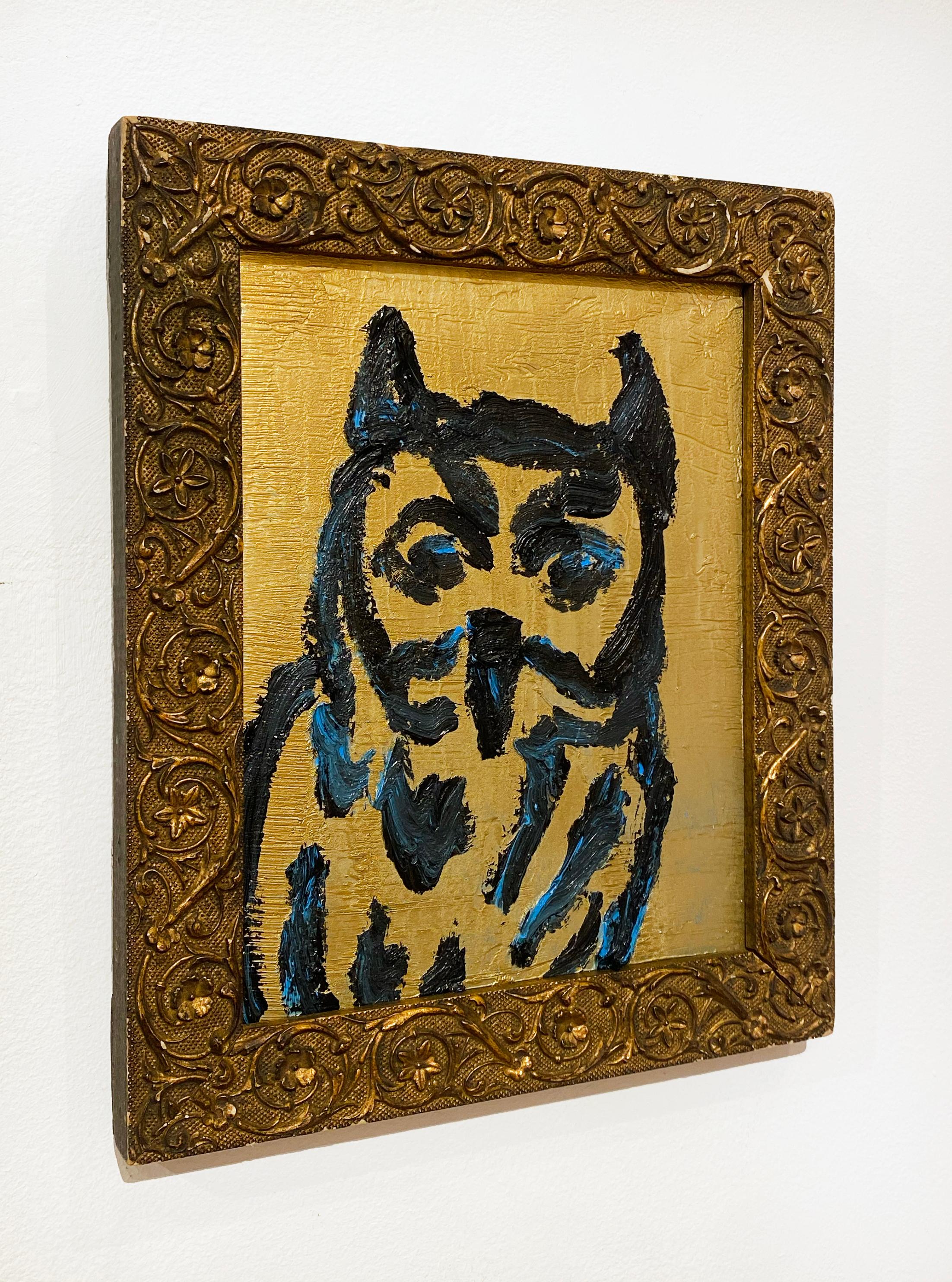 Owl 2 - Brown Animal Painting by Hunt Slonem
