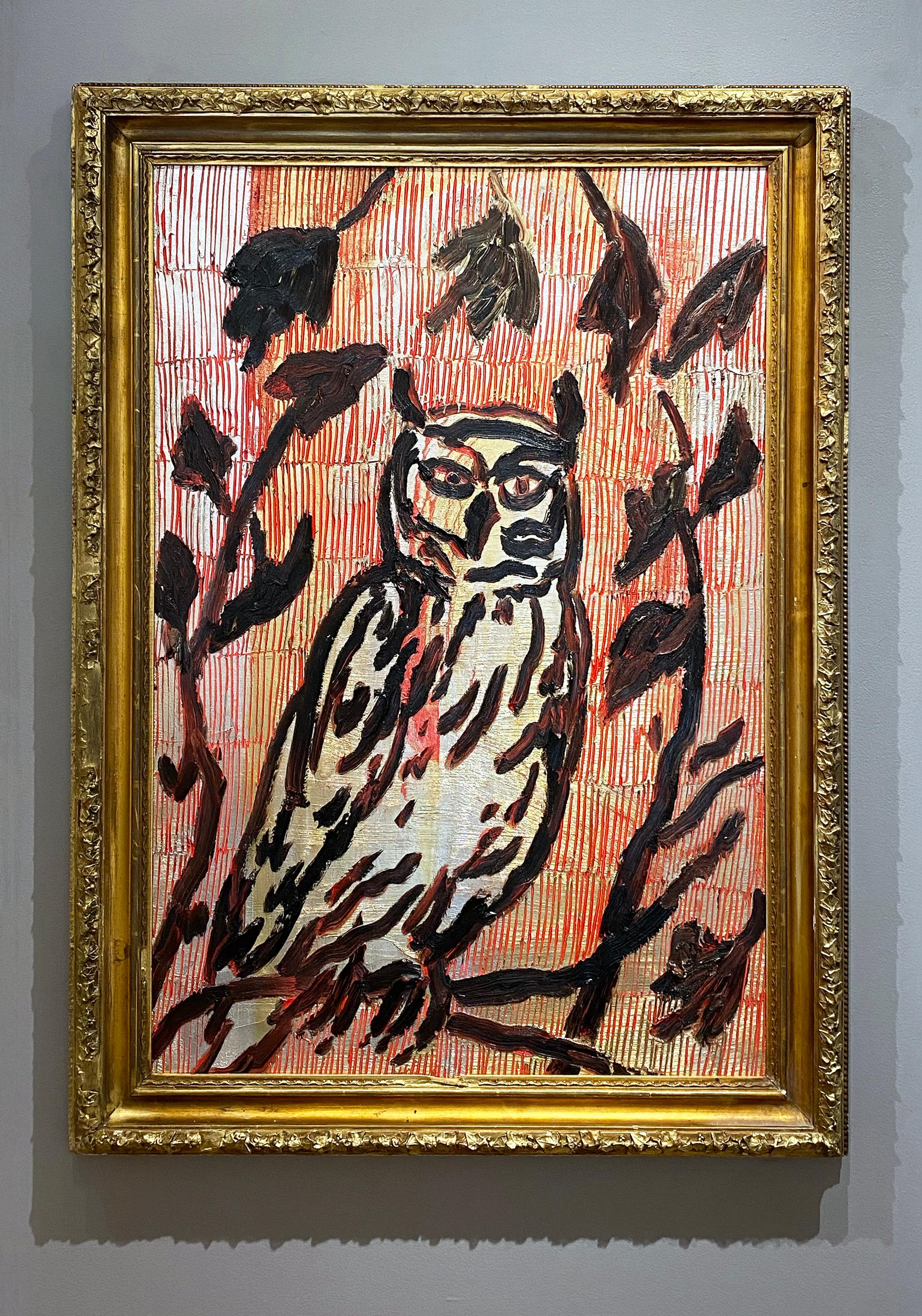 Owl Albania - Painting by Hunt Slonem