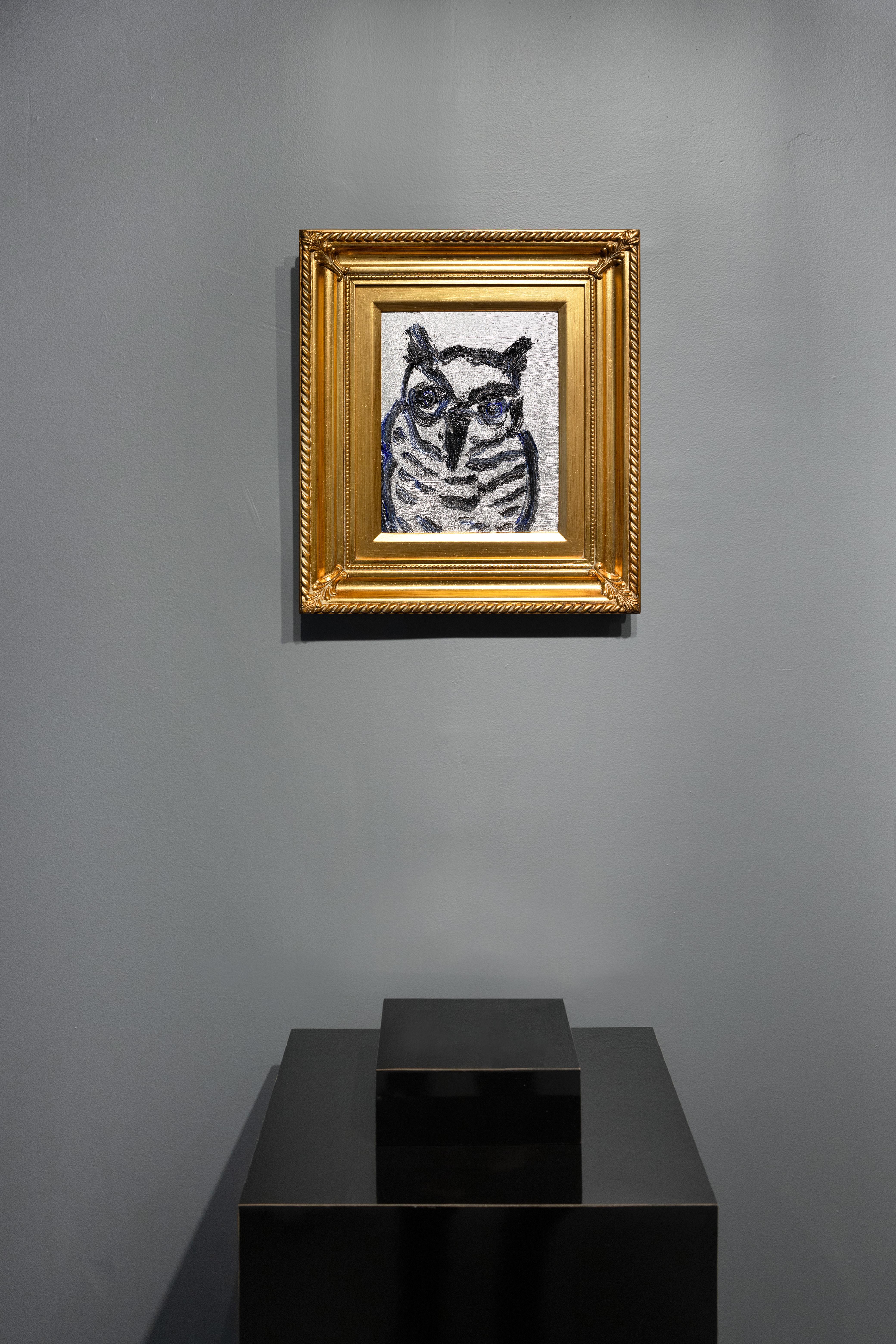 Quadro unico 'Gufo Washington - Painting di Hunt Slonem