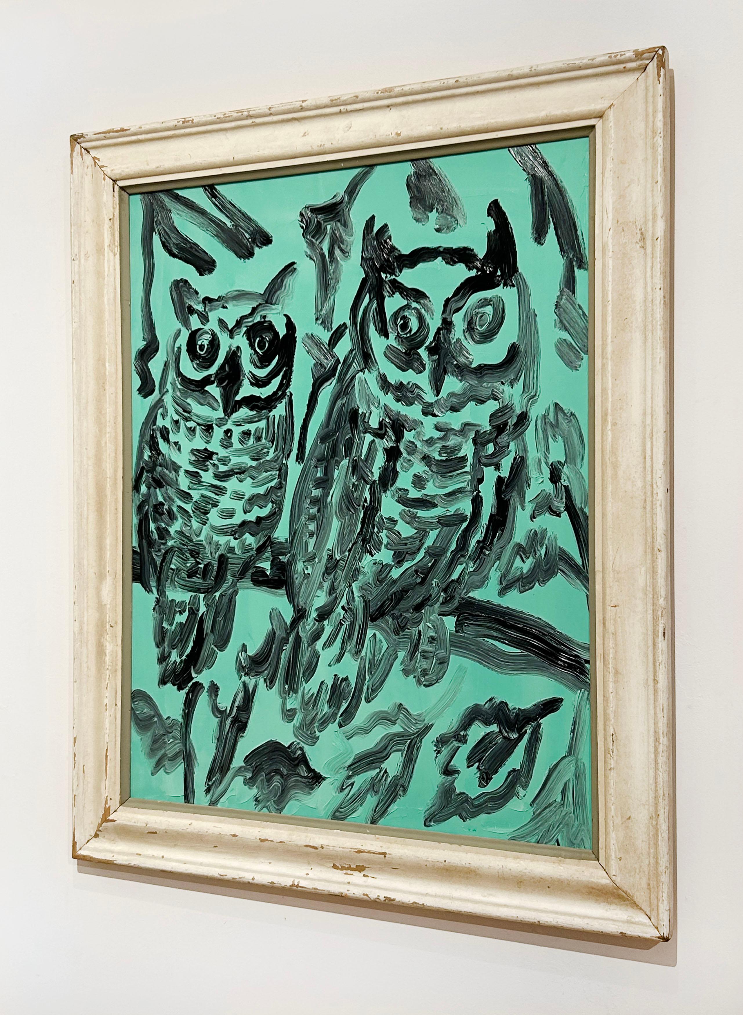 Owls Range - Painting by Hunt Slonem