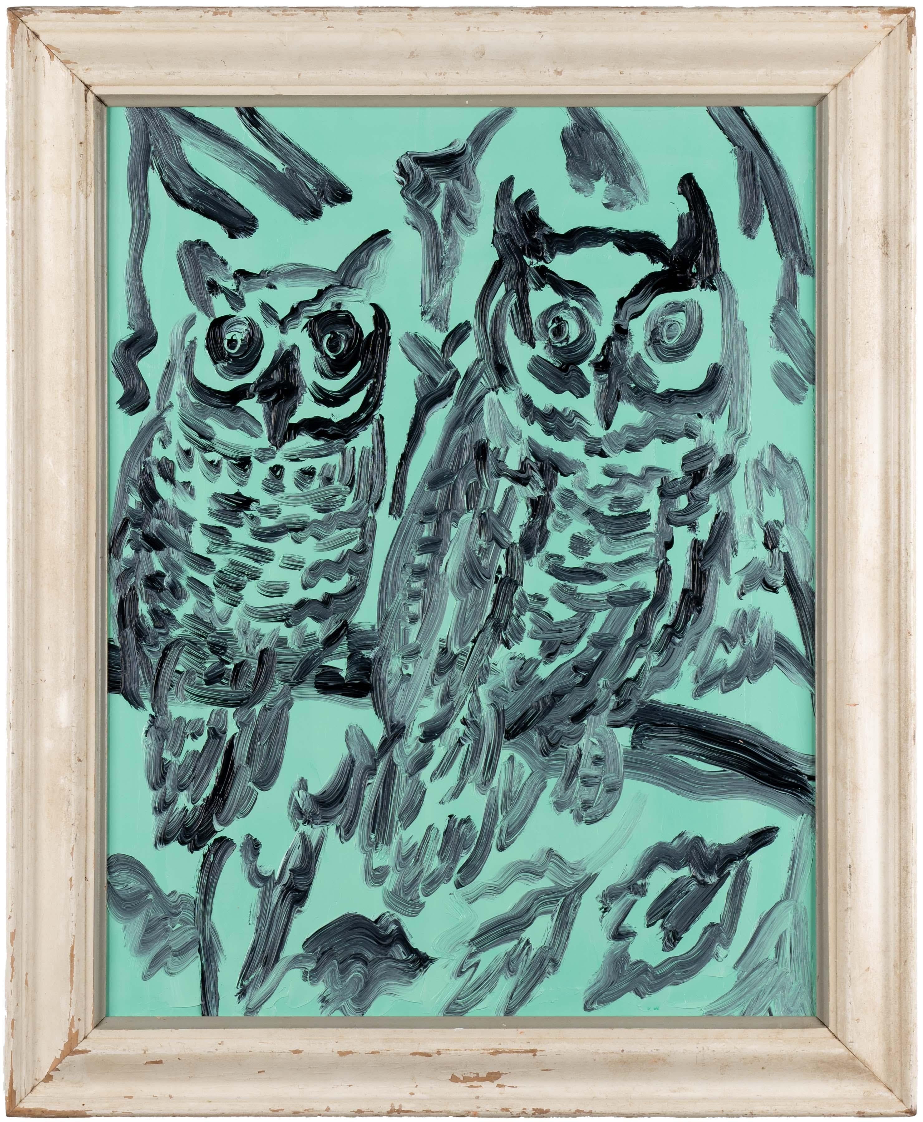 Hunt Slonem Animal Painting - Owls Range