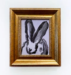 Hunt Slonem "Pale Blue Pose" Bunny