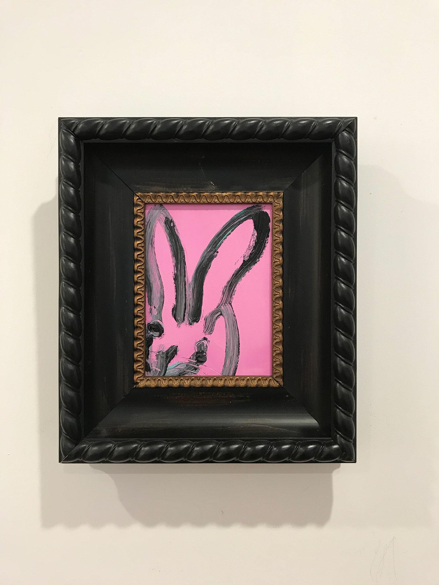 Penelope (Bunny on Lavender Purple Background) Oil Painting on Wood Panel) 2