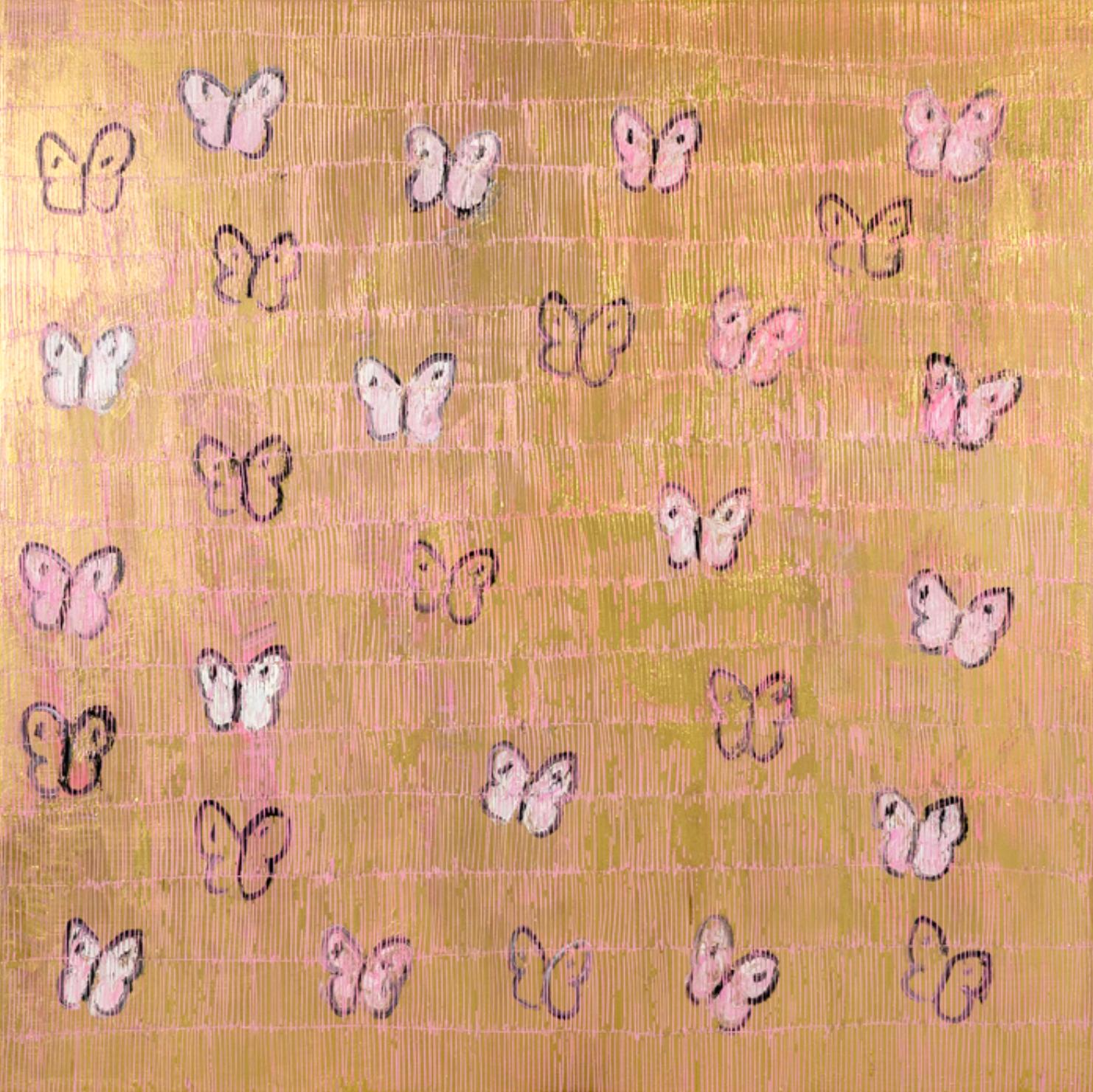 Hunt Slonem Animal Painting - Pink Ascension