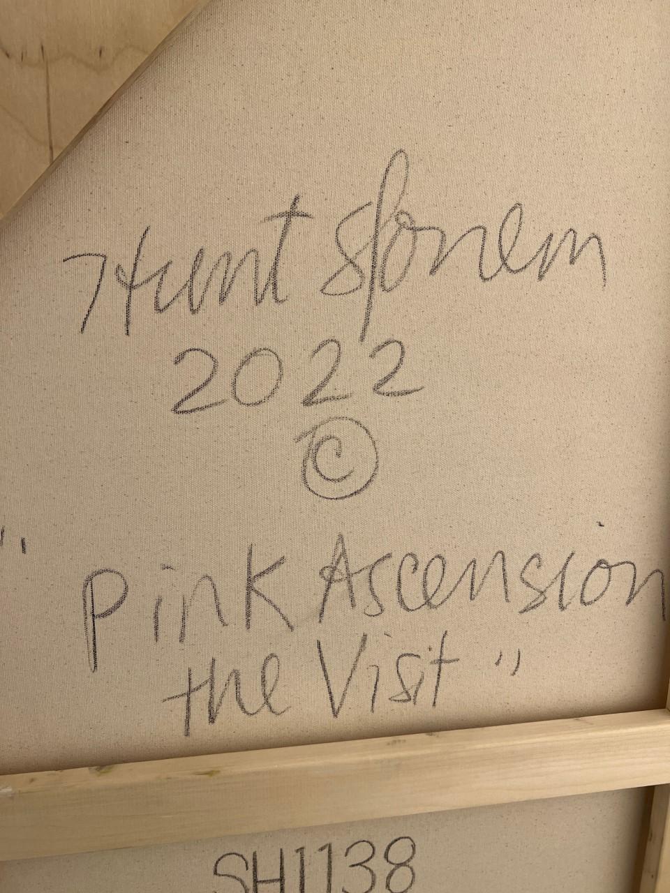 Pink Ascension (The Visit) - Painting by Hunt Slonem