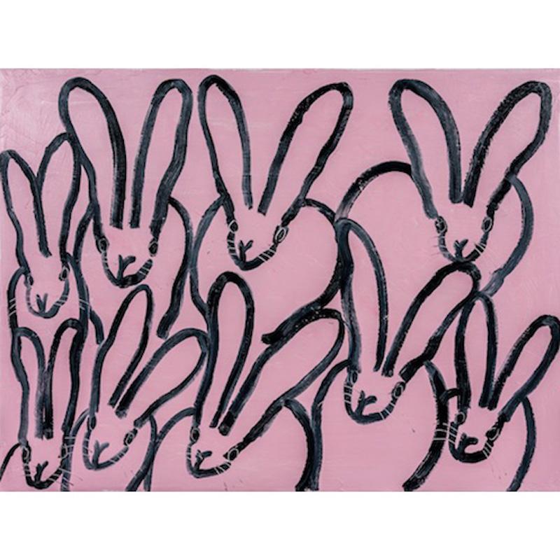 Hunt Slonem Animal Painting - Pink Hutch (SH1075)