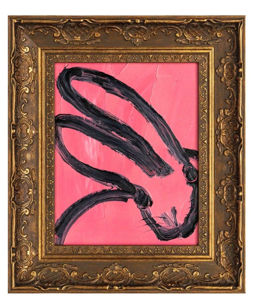 Hunt Slonem Animal Painting - Pink Profile