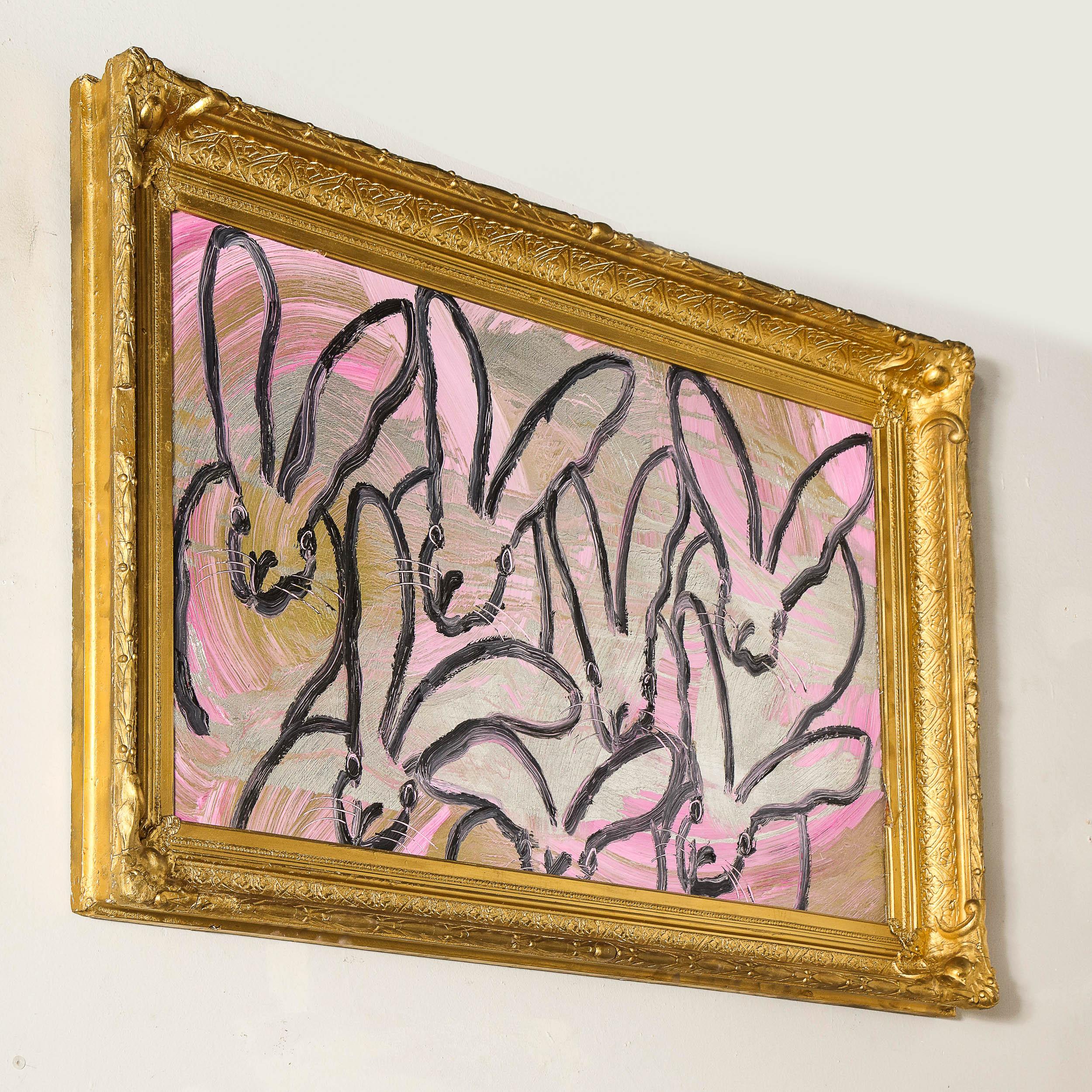 Pink Totem - Painting by Hunt Slonem