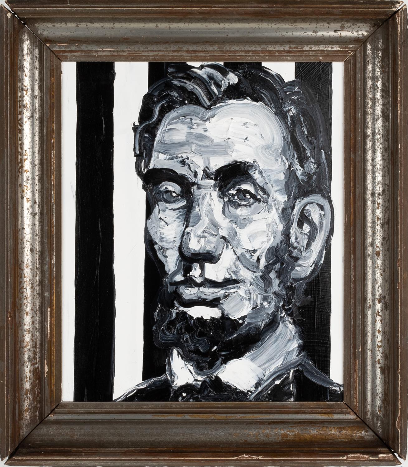 Hunt Slonem Portrait Painting - Pres Lincoln