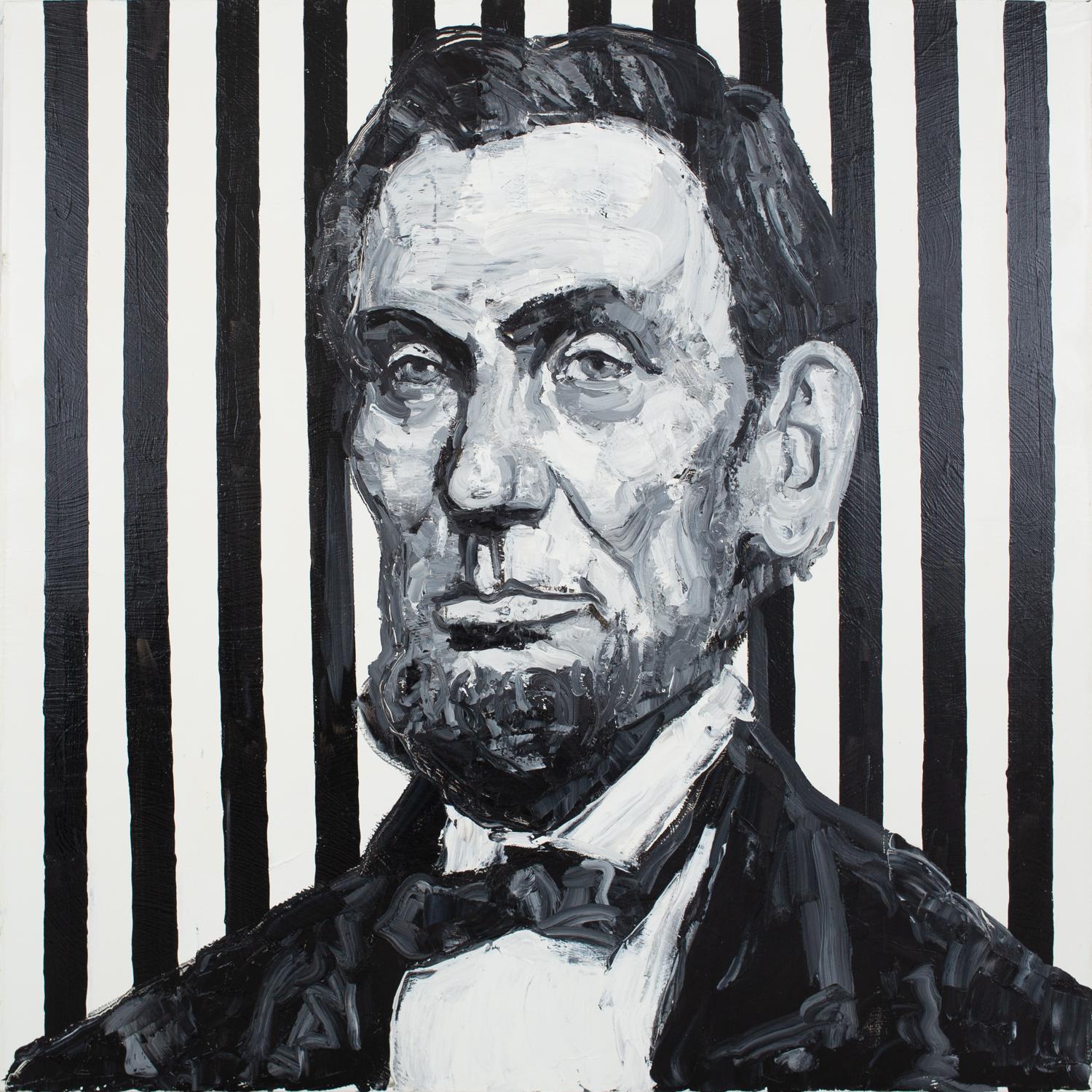 Hunt Slonem Portrait Painting - President Lincoln