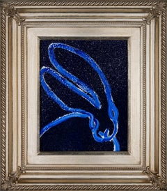 "Profile in Dust" Oil and Acrylic with Diamond Dust Bunny