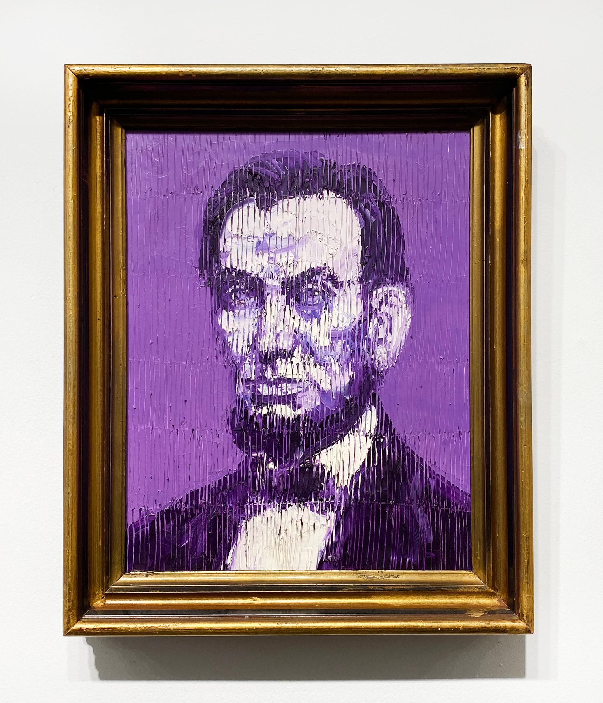 Hunt Slonem, Purple Abe, Portrait For Sale 1