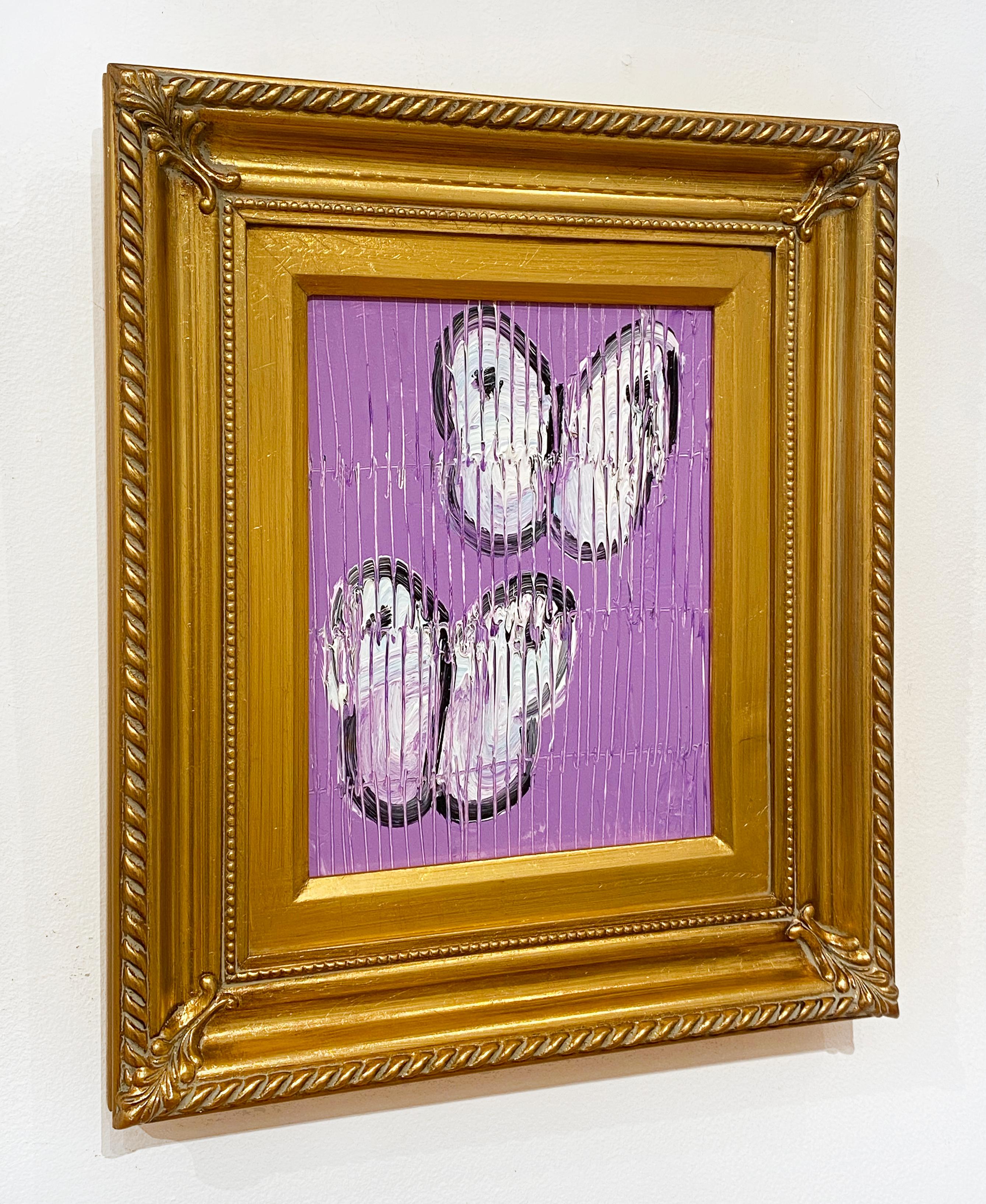 Artist:  Slonem, Hunt
Title: Purple Arrival
Date:  2023
Medium:  Oil on Wood
Unframed Dimensions:  10