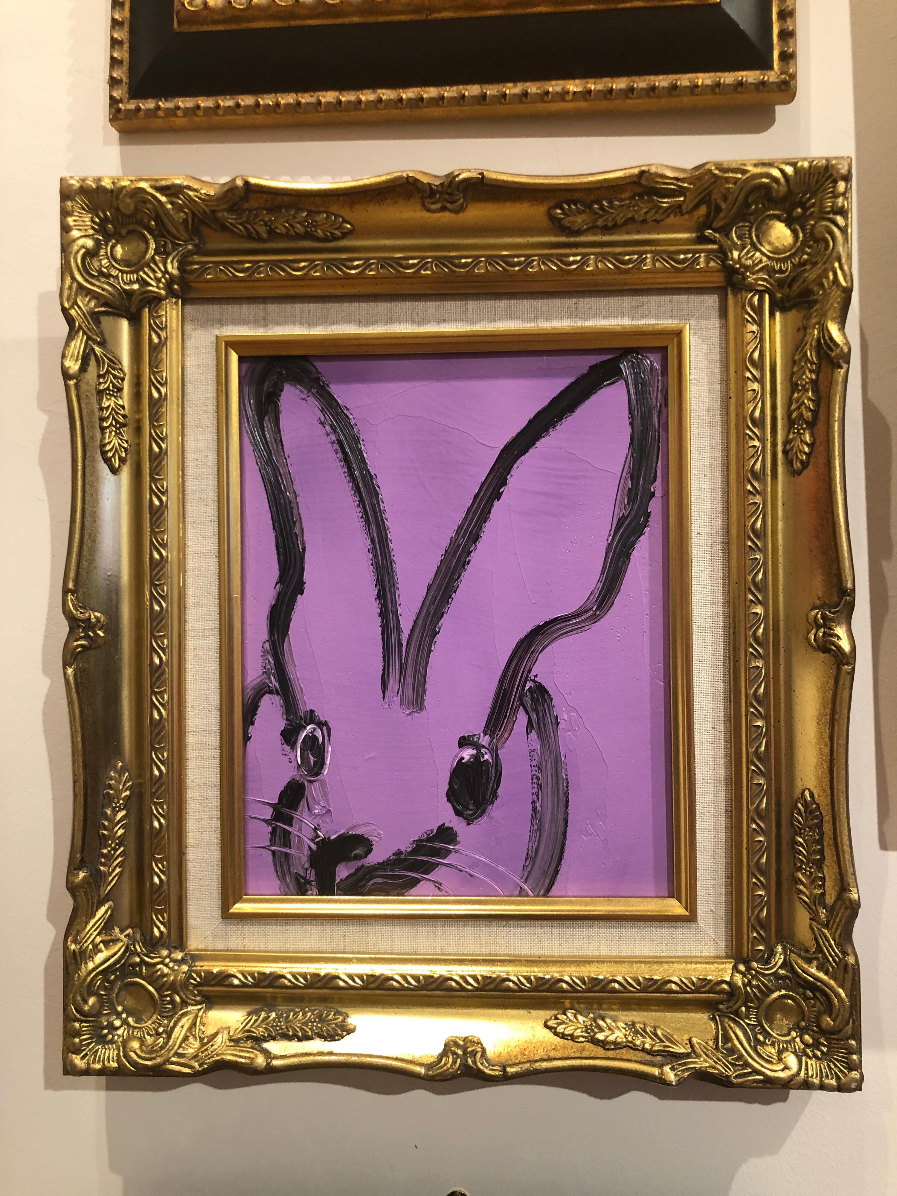 Purple Bunny - Painting by Hunt Slonem