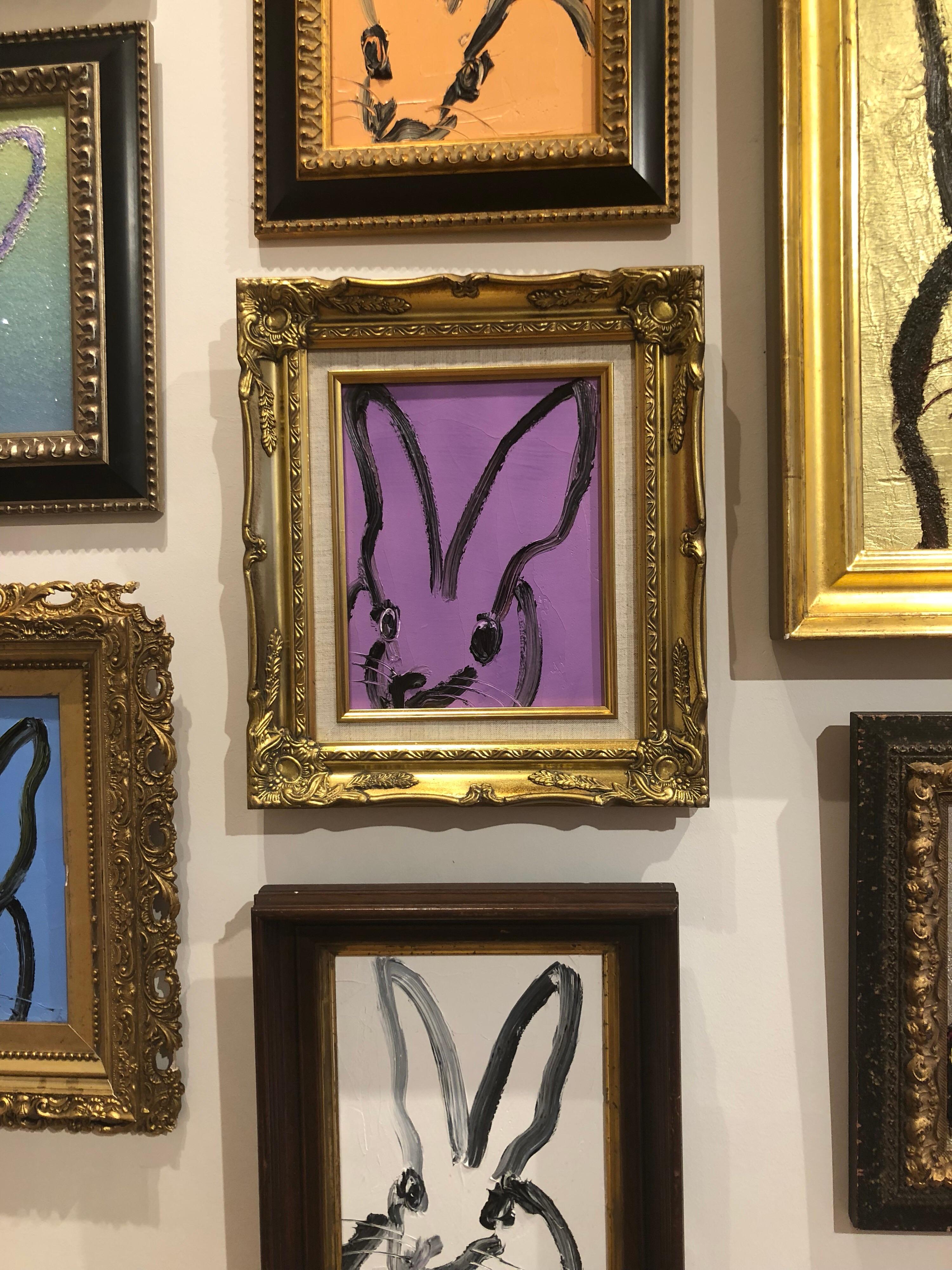 Purple Bunny - Contemporary Painting by Hunt Slonem