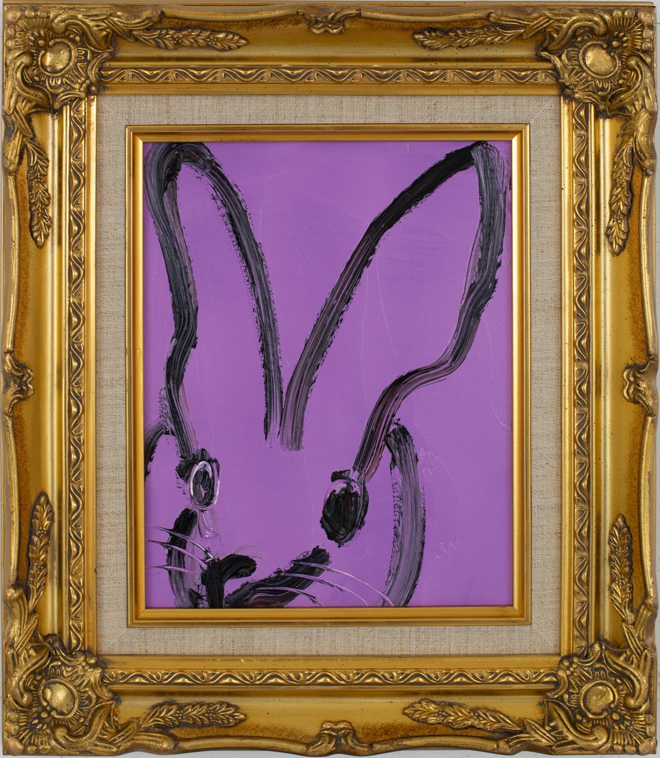 Hunt Slonem Animal Painting - Purple Bunny