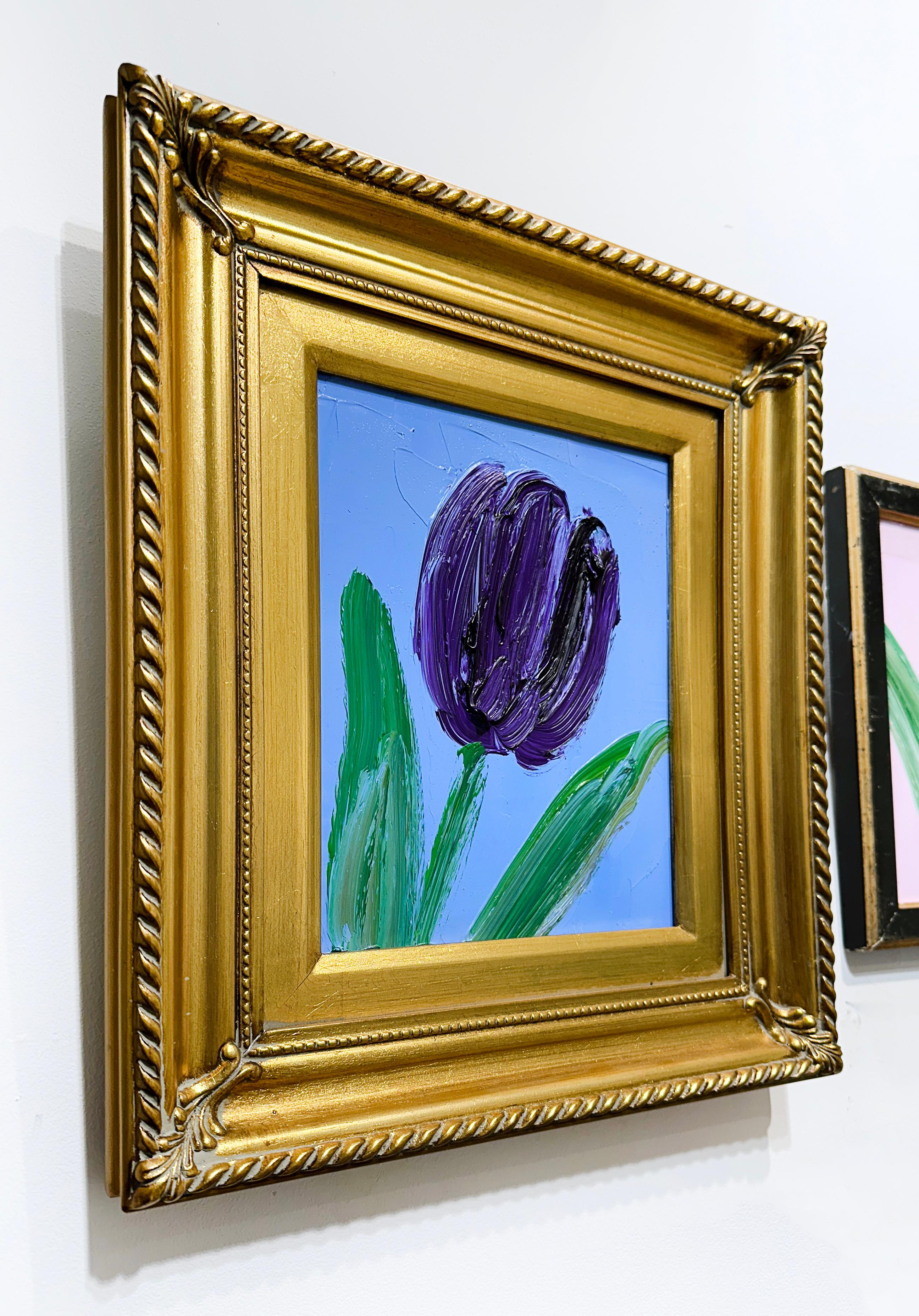 Purple Tulip - Contemporary Painting by Hunt Slonem