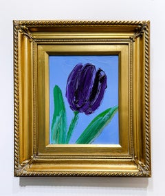Hunt Slonem "Purple Tulip" Floral