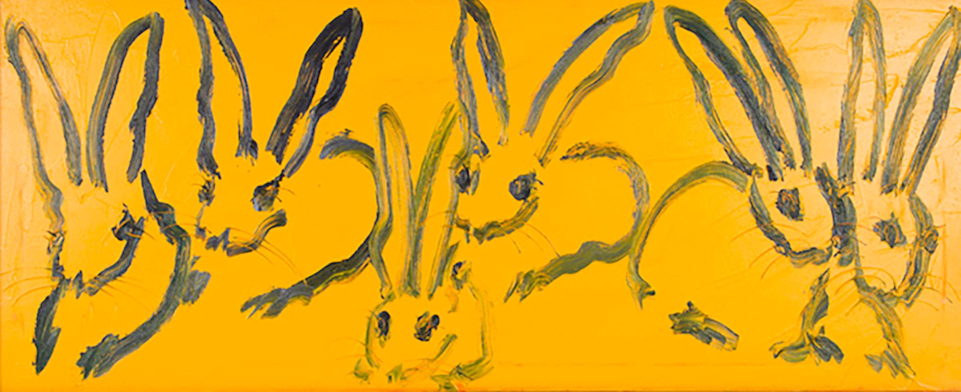 Hunt Slonem Animal Painting - Rabbit Run, 1097