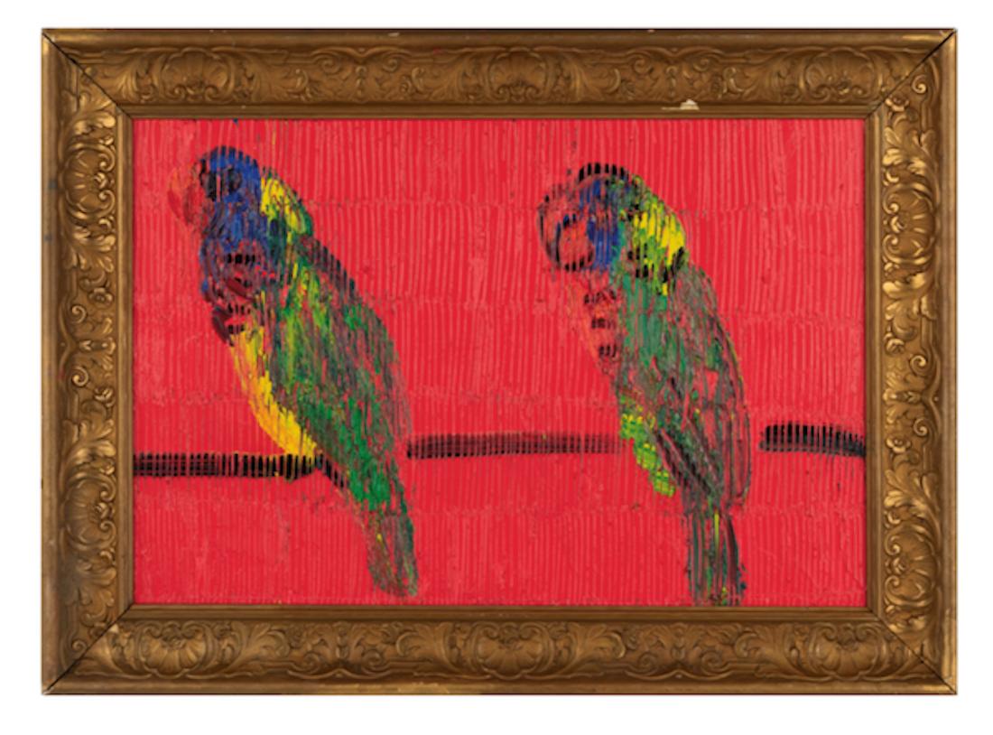 Rainbow Lories - Painting by Hunt Slonem