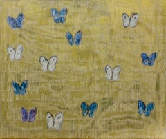 "Rare Species" oil on canvas painting of butterflies by artist Hunt Slonem