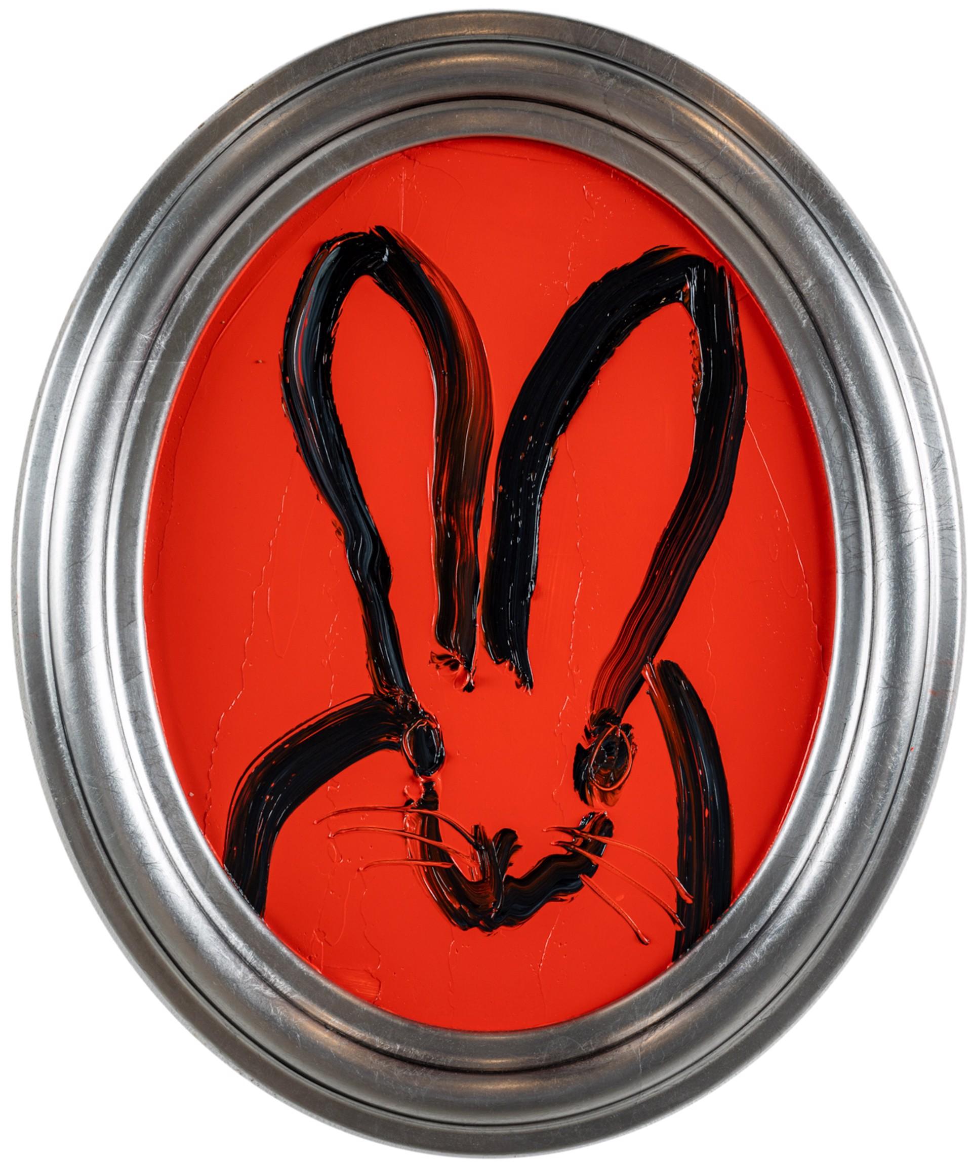 Red Bunny 25th - Painting by Hunt Slonem