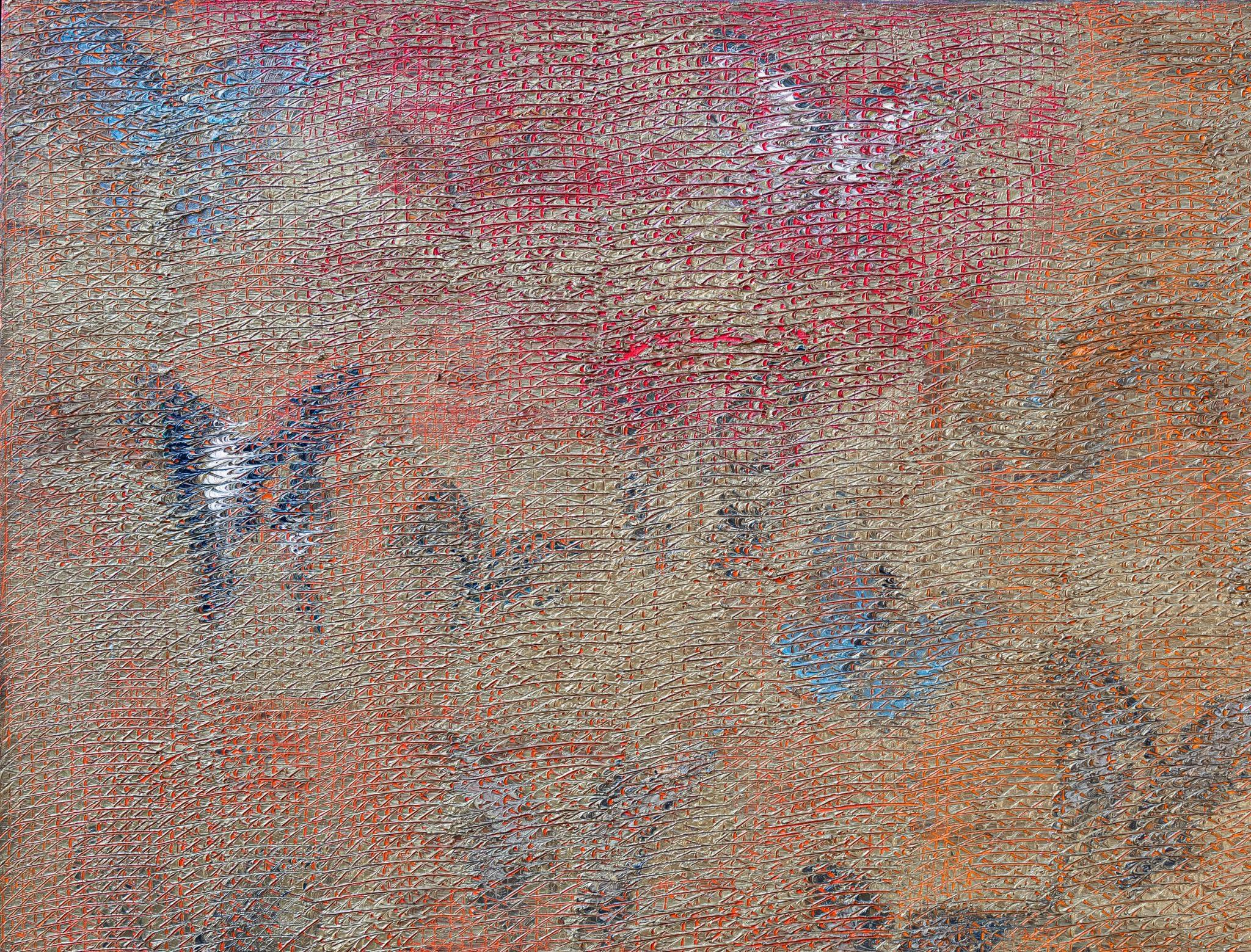 Taille de la toile : 36 x 48 pouces.
Signé à la main, daté, inscrit au verso.

Les œuvres emblématiques et très populaires de Hunt Icone sont l'essence même de la somptuosité et du luxe.  Elles sont inspirées des animaux que l'artiste observe dans