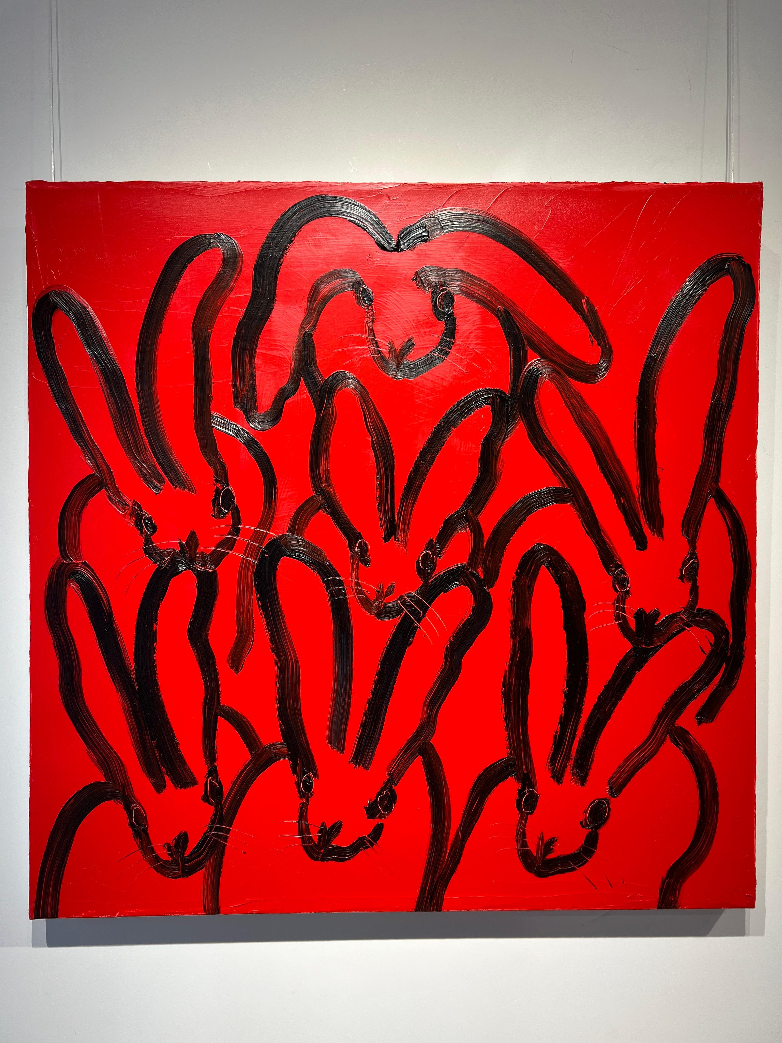 Red Hutch - Painting di Hunt Slonem