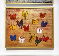 Hunt Slonem "Red Madison" Butterflies