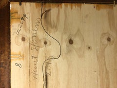 Red Tropical Birds in Three Rows, Antique Gold Frame, Oil Painting