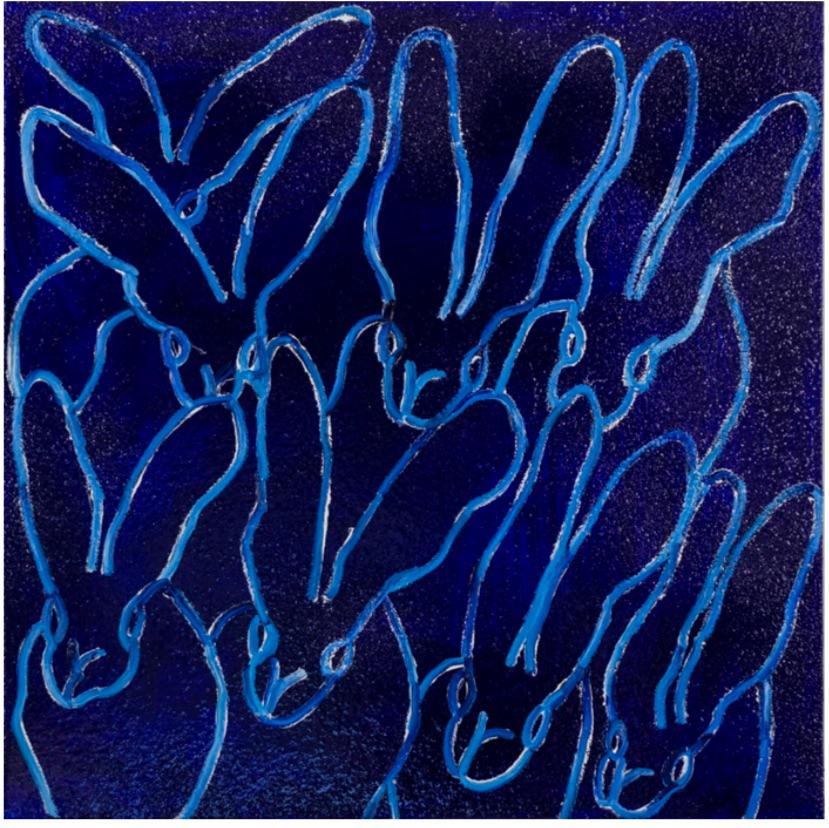 Hunt Slonem Animal Painting - Rhapsody in Blue