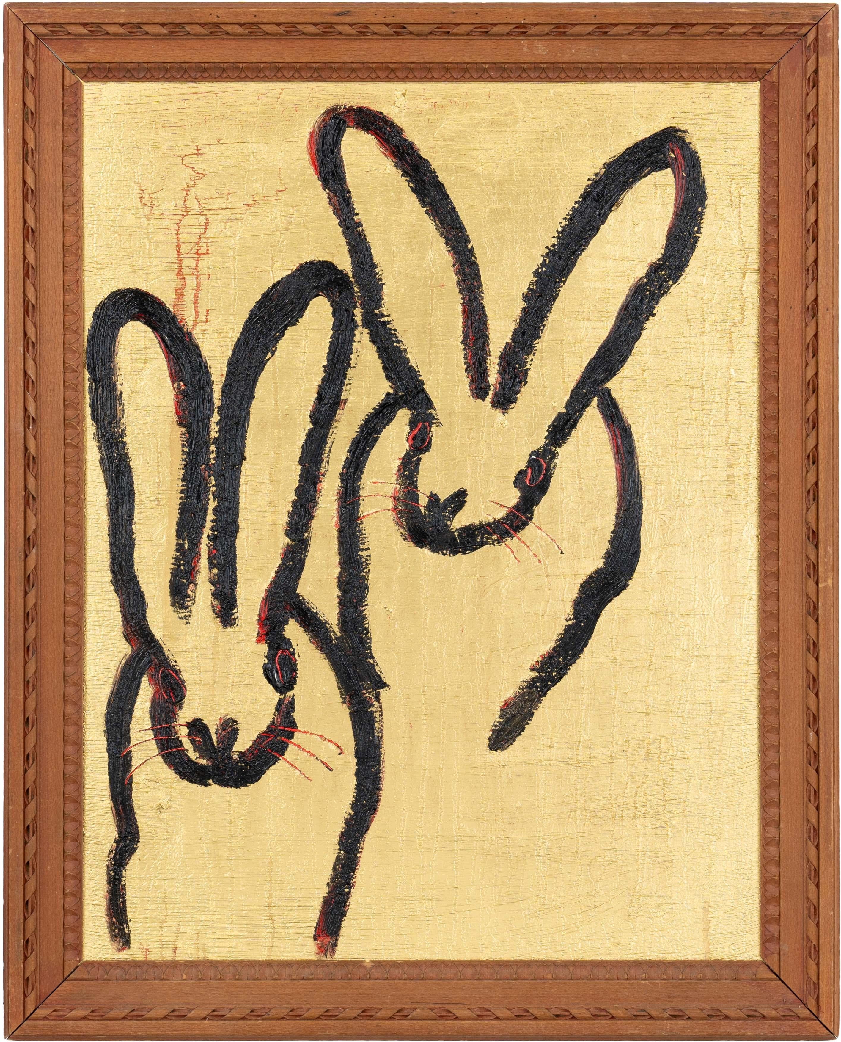 Hunt Slonem Animal Painting - Rovers Bunny's
