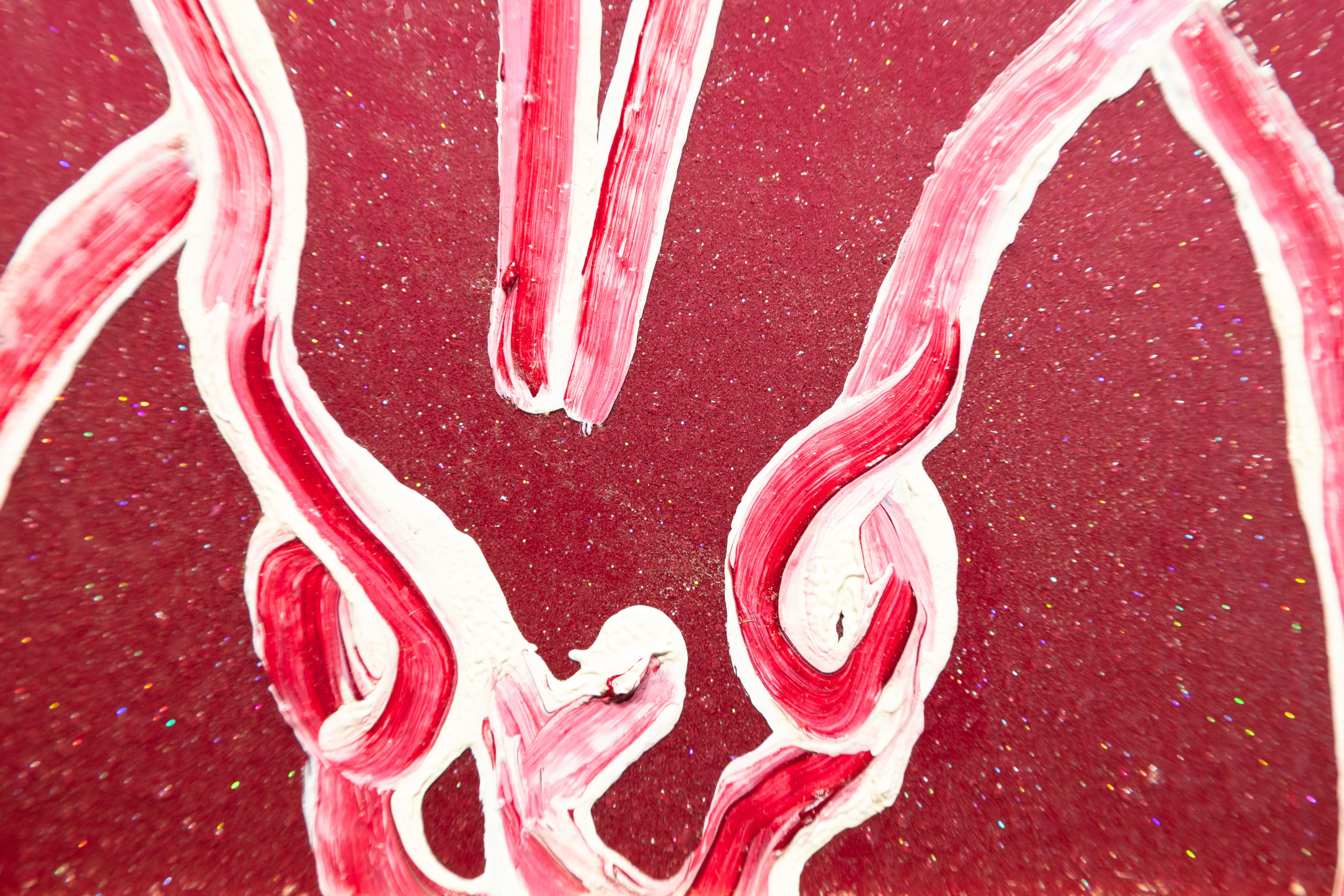 Pittura unica 'Ruby Tuesday - Animal Painting Marrone di Hunt Slonem