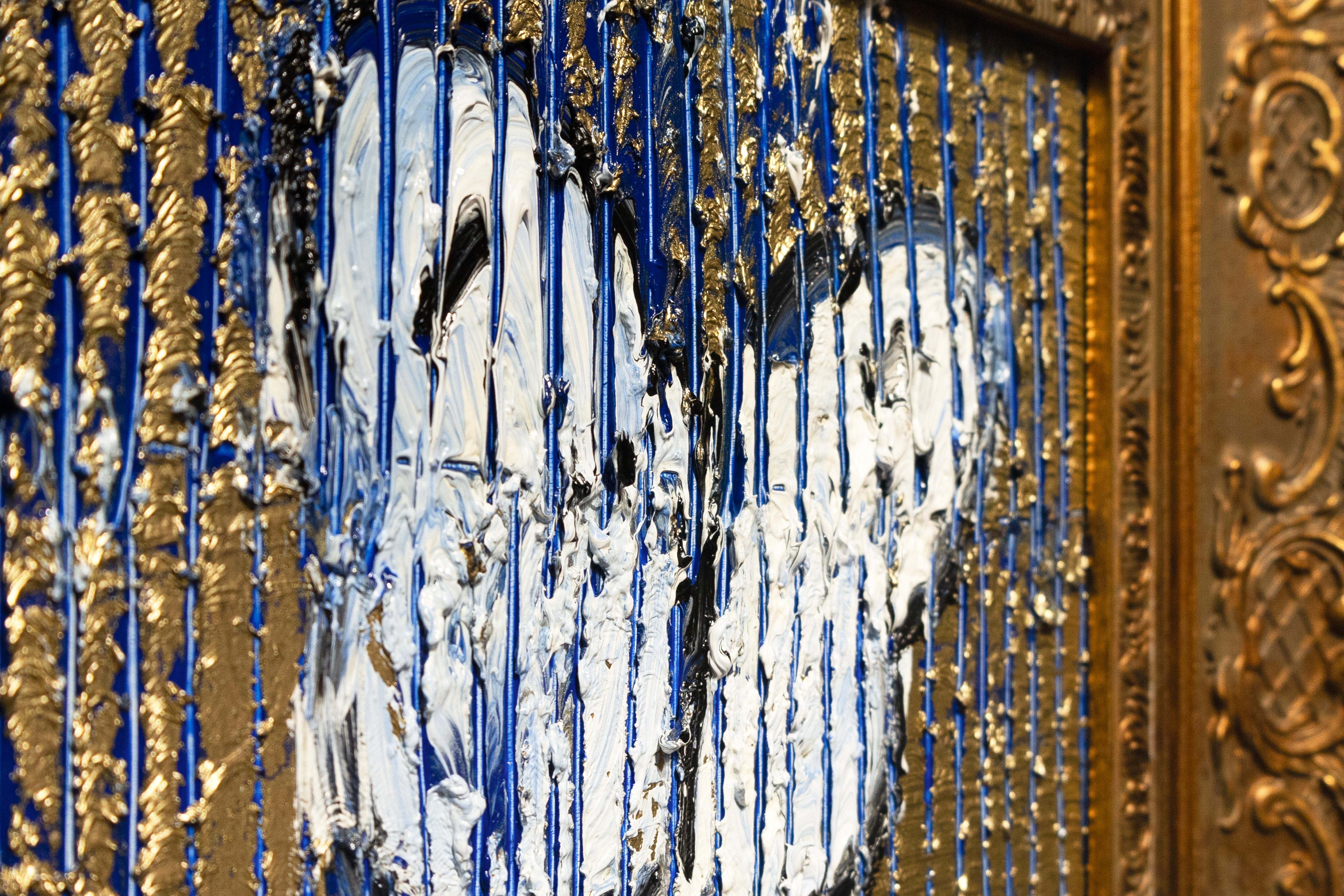 Einzigartiges Gemälde „Shimmer III“ (Braun), Animal Painting, von Hunt Slonem