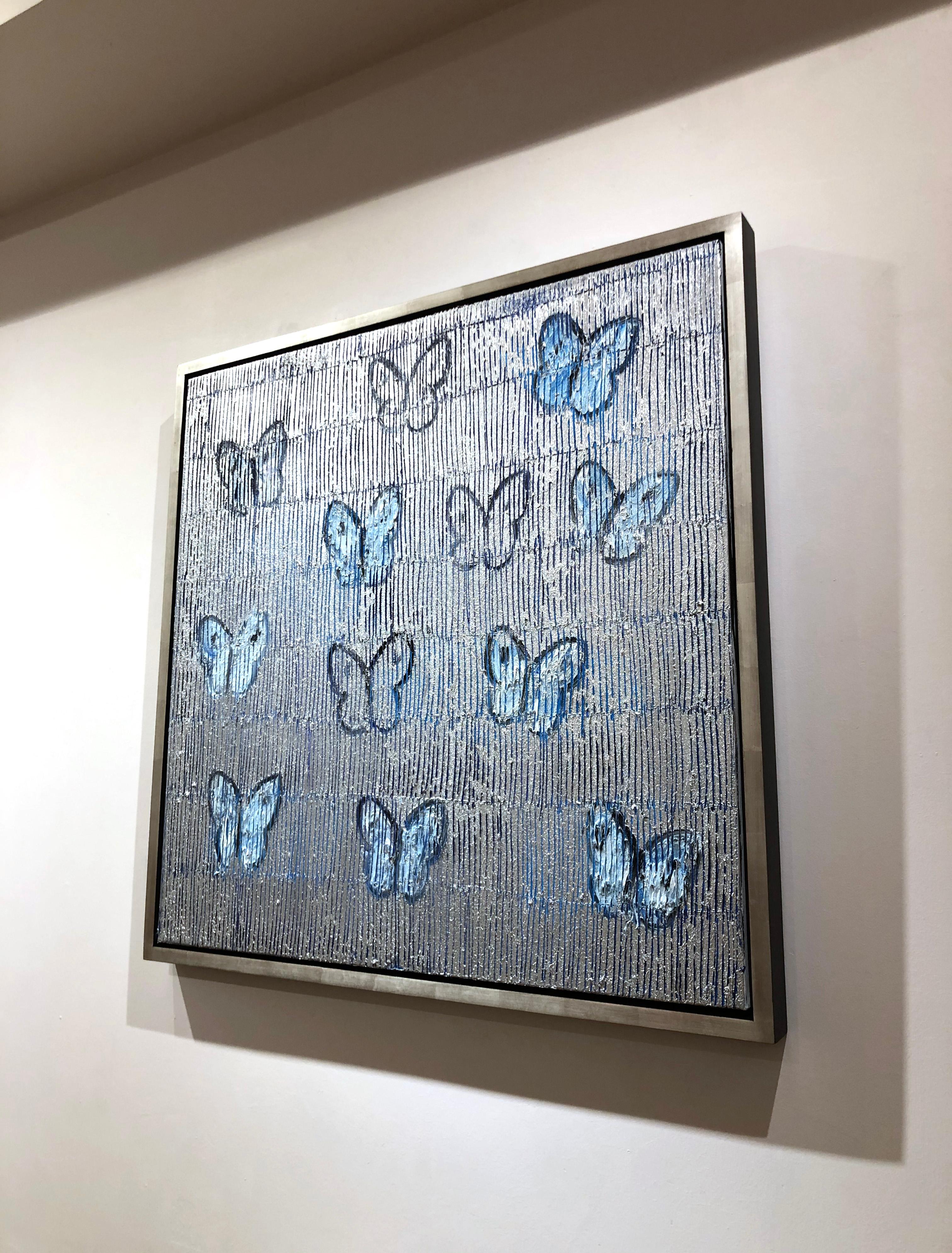 Artist:  Slonem, Hunt
Title:  Silver Ascension 
Series:  Butterflies
Date:  2019
Medium:  Oil on canvas
Unframed Dimensions:  30
