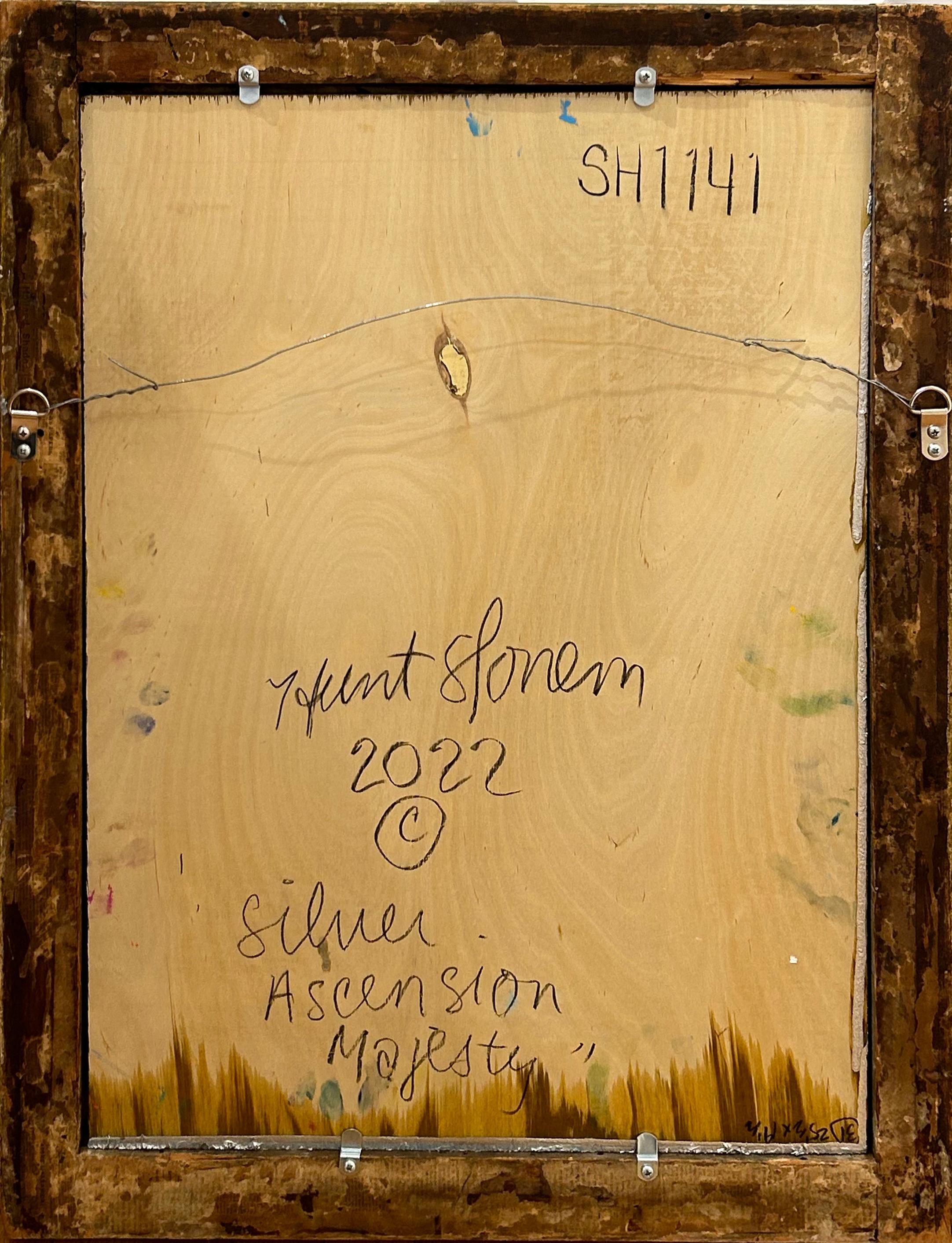 Artista:  Hunt Slonem, Hunt
Titolo:  A. Silver Ascension Majesty
Data:  2022
Media:  Olio su legno
Non incorniciato Dimensioni:  25.5