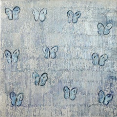 Silver Ascension Tues "Butterfly Painting" Colorful Butterflies Blue and Silver