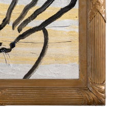 Hunt Slonem "Silver Duet" Neoexpressionist Bunnies Oil On Wood