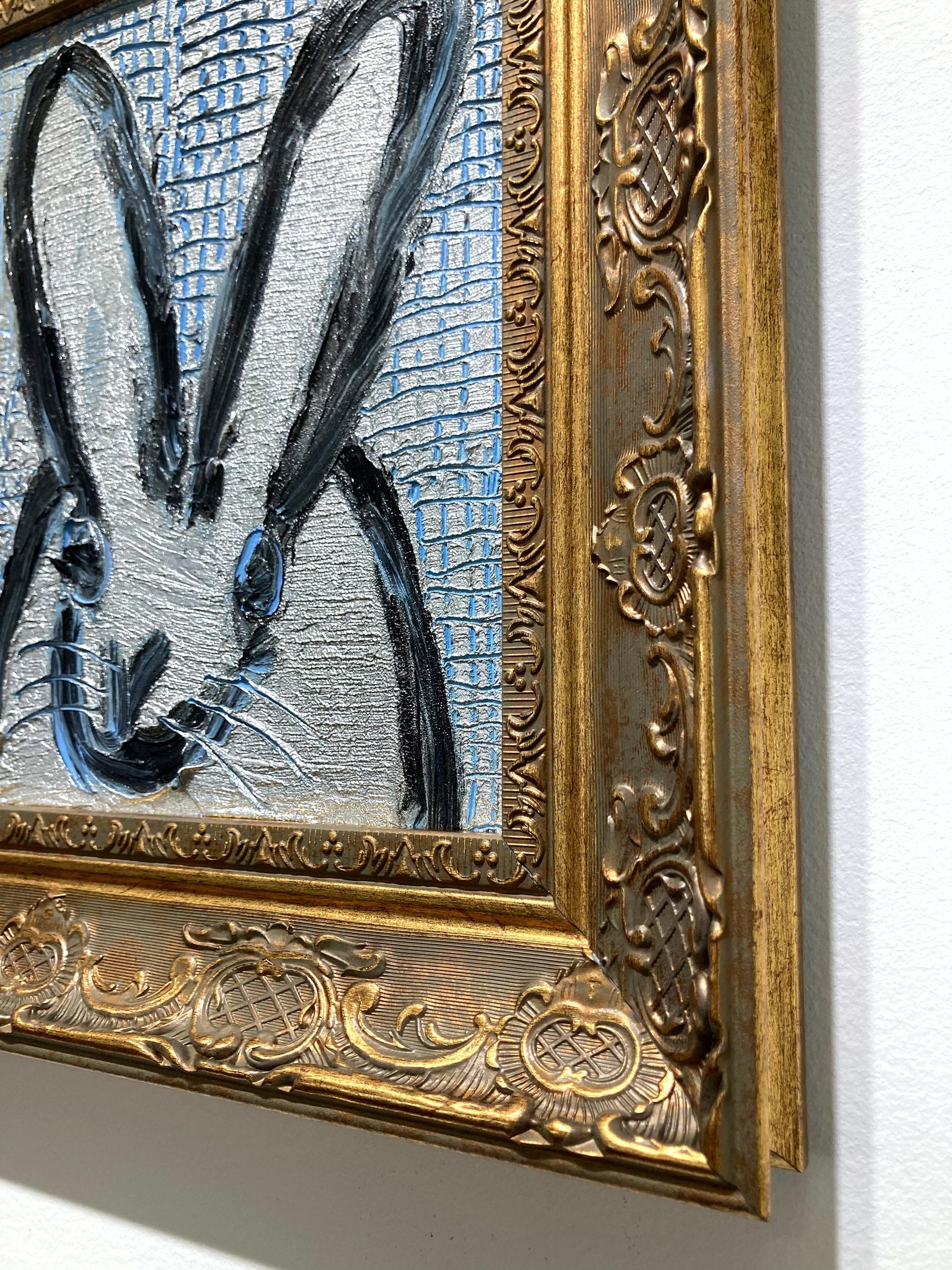 Peinture à l'huile encadrée 