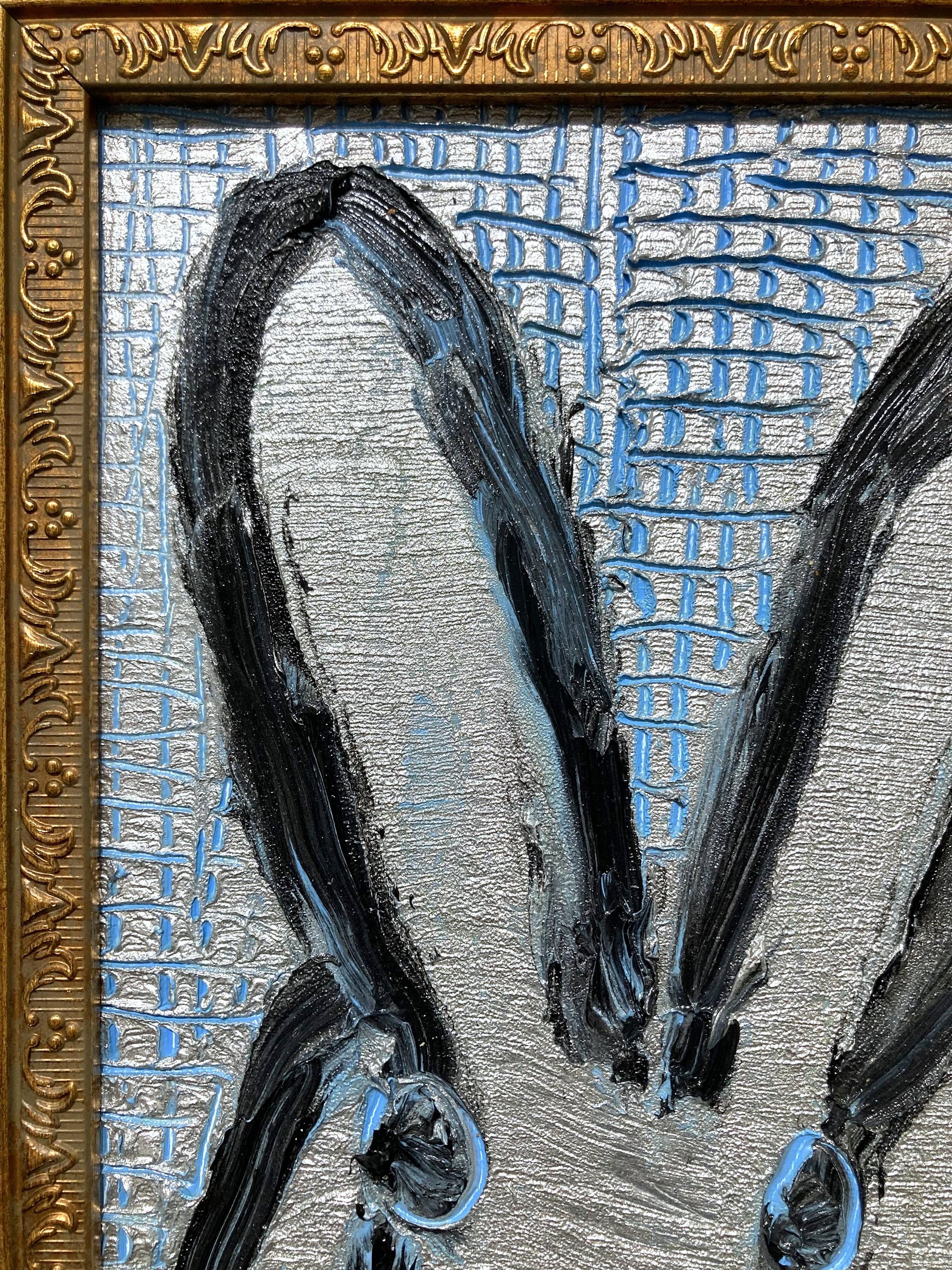 Peinture à l'huile encadrée 