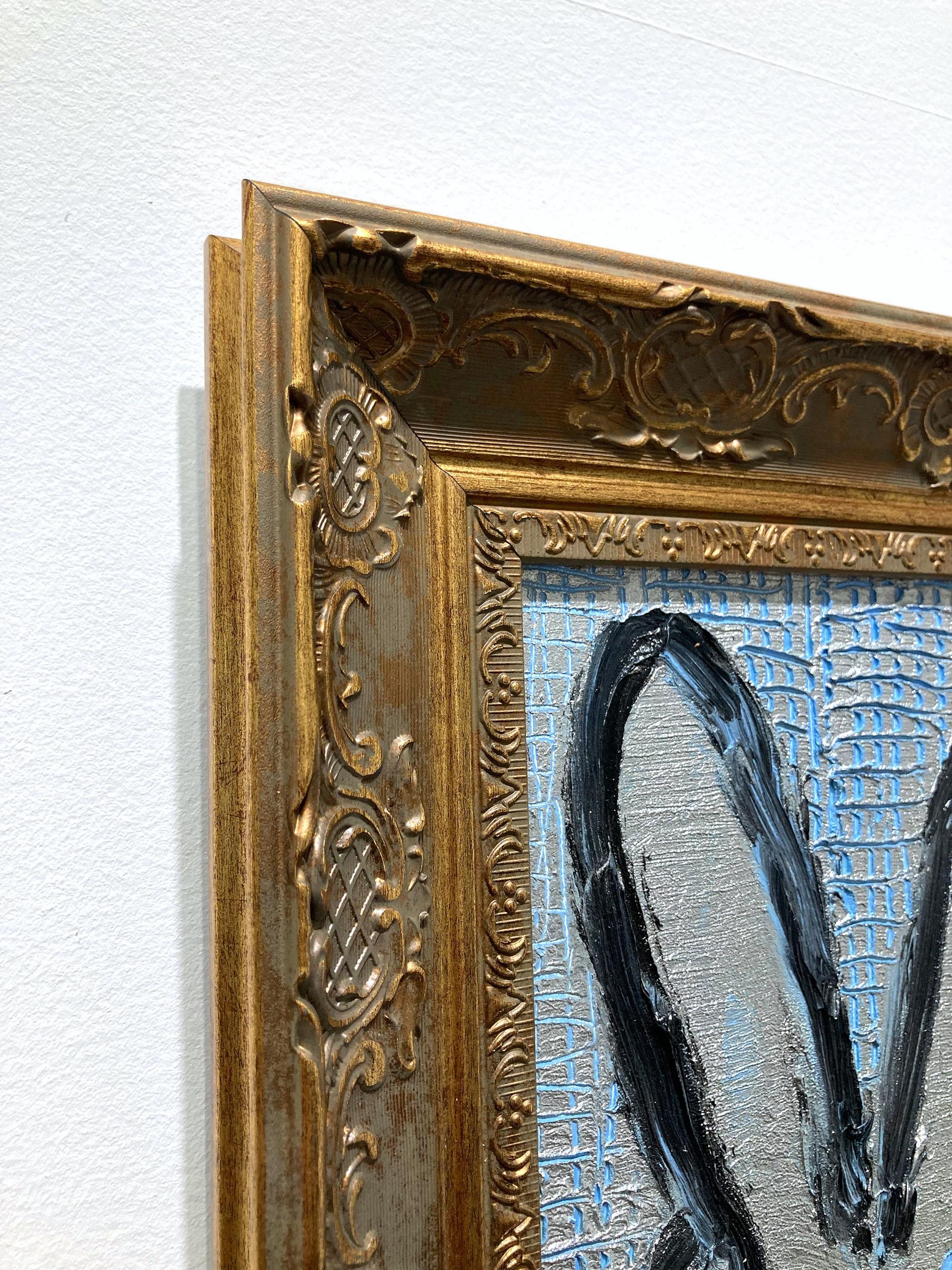 Peinture à l'huile encadrée 