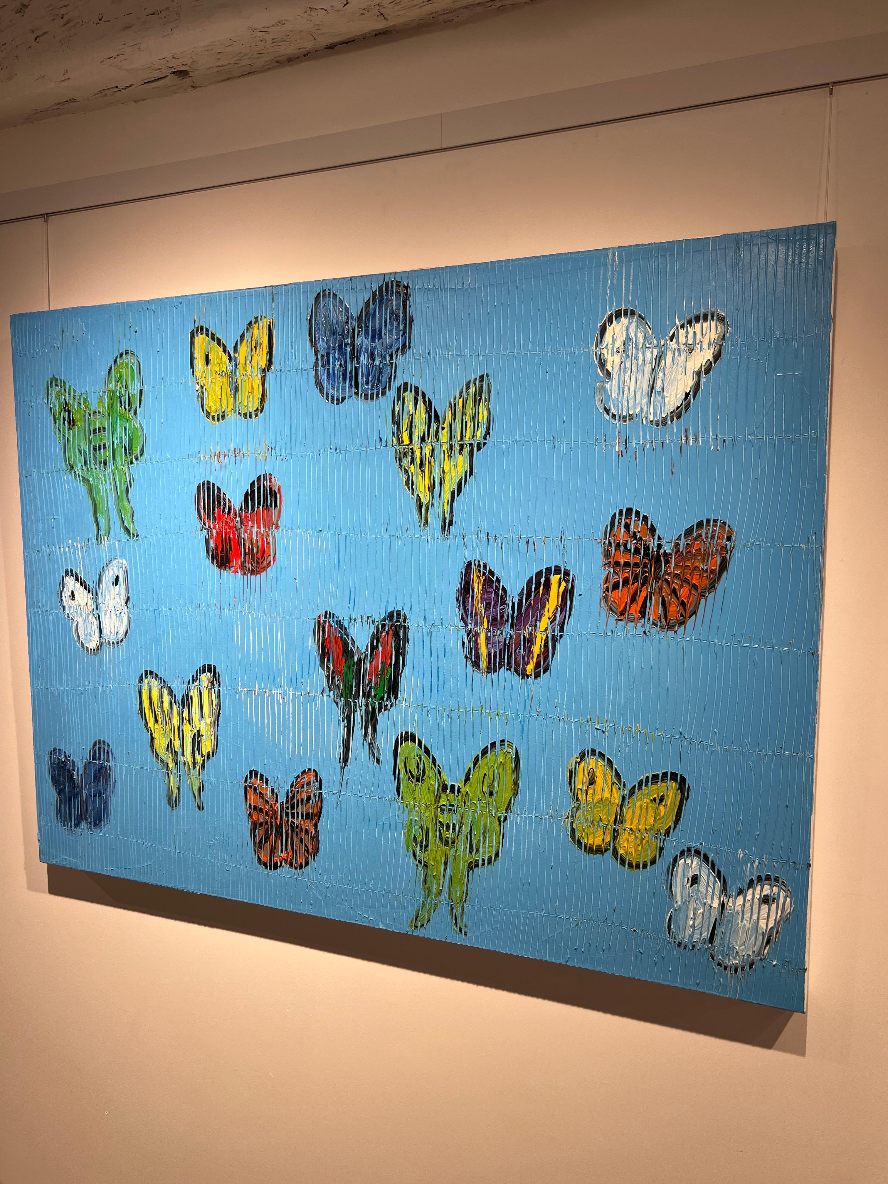 Steepletop - Bleu Figurative Painting par Hunt Slonem